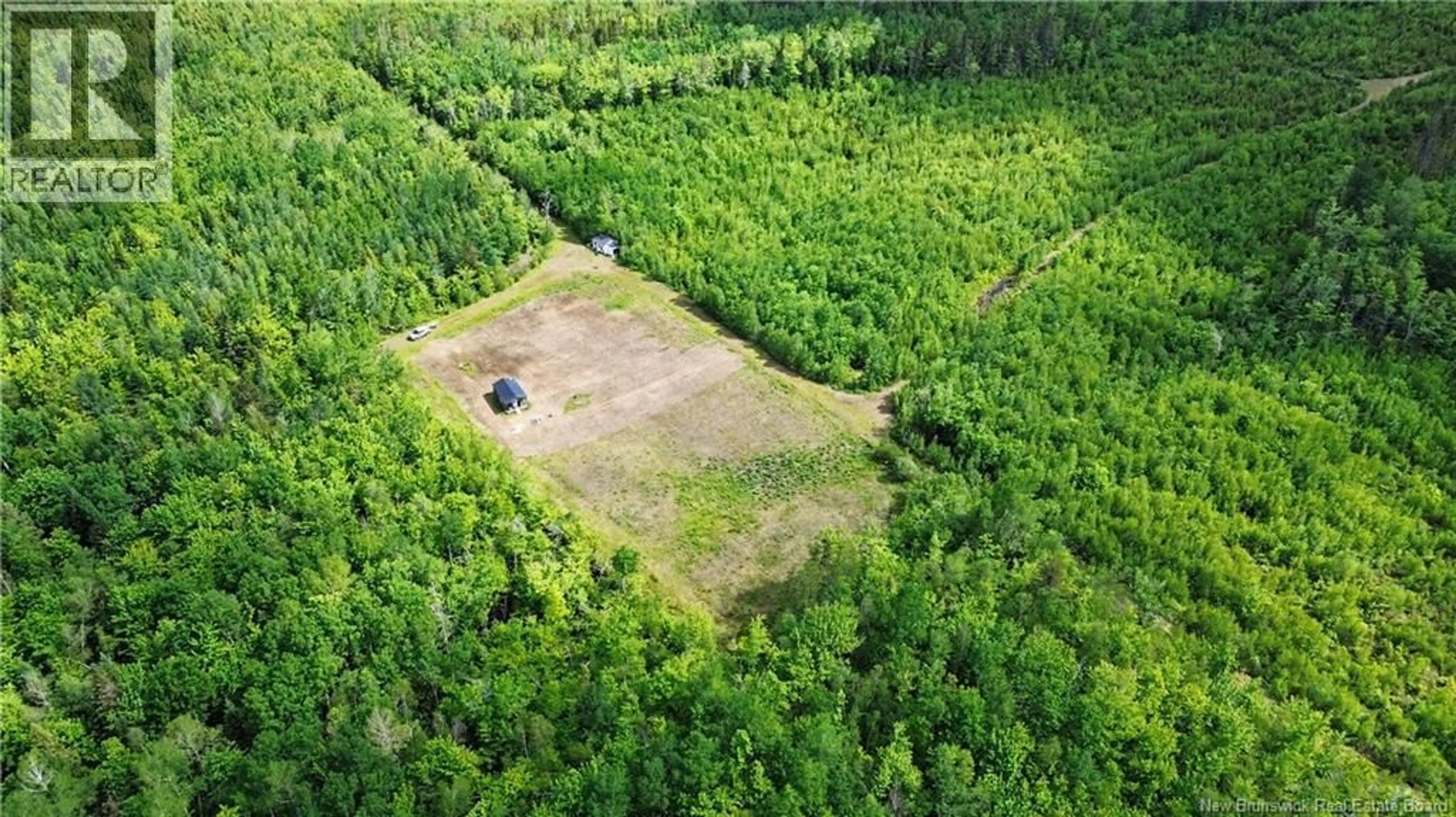 A pic from outside/outdoor area/front of a property/back of a property/a pic from drone, forest/trees view for LOT SAPIN COURT, Rogersville New Brunswick E4Y1W5