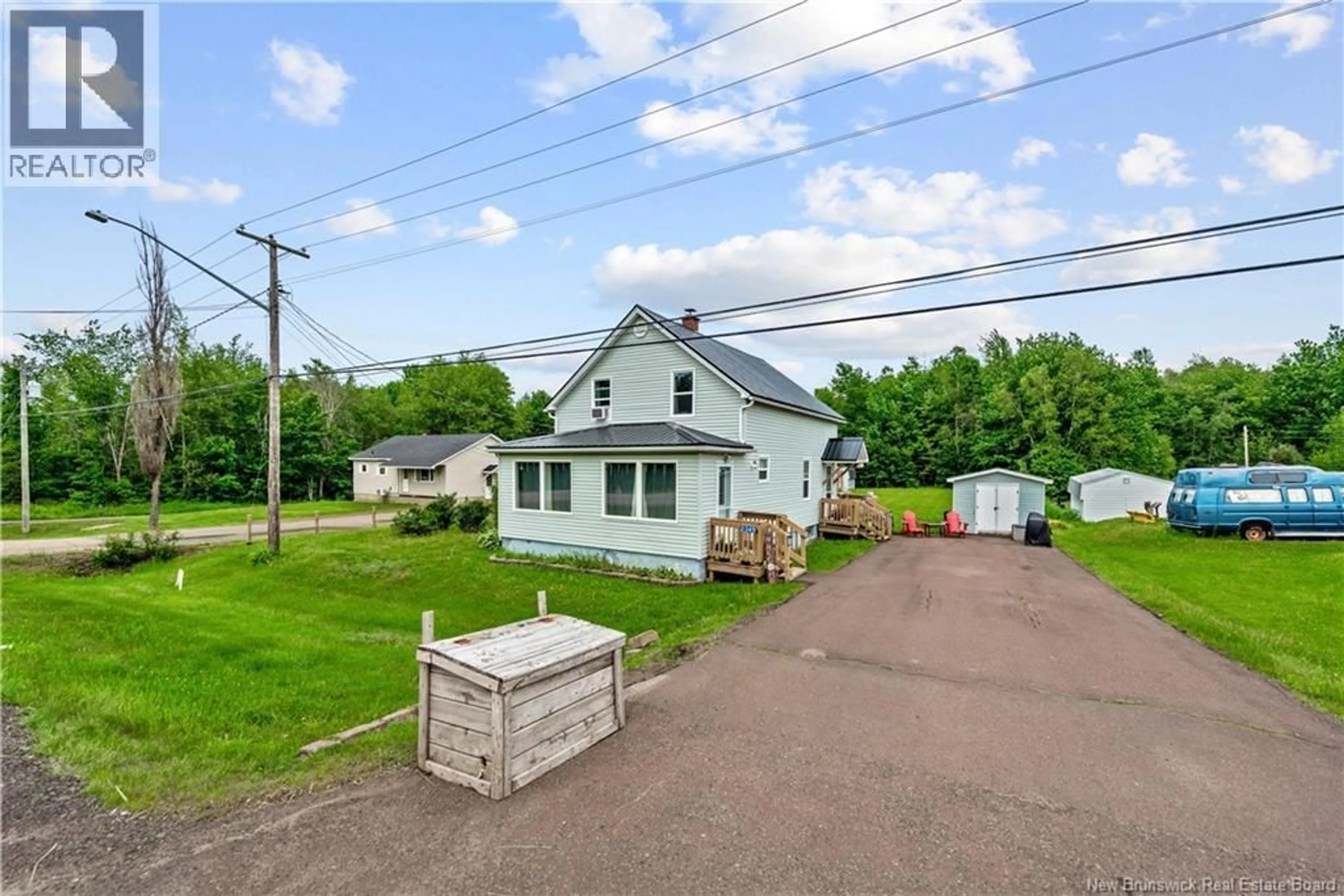A pic from outside/outdoor area/front of a property/back of a property/a pic from drone, street for 2345 ROUTE 115, Irishtown New Brunswick E1H2L5
