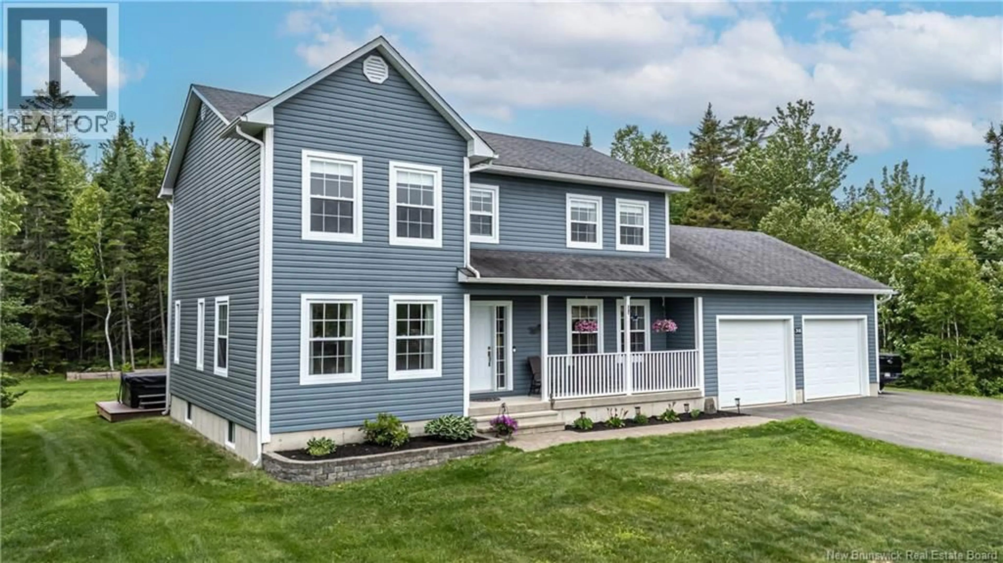 Home with vinyl exterior material, street for 30 ROSE WAY, Charters Settlement New Brunswick E3C0C1