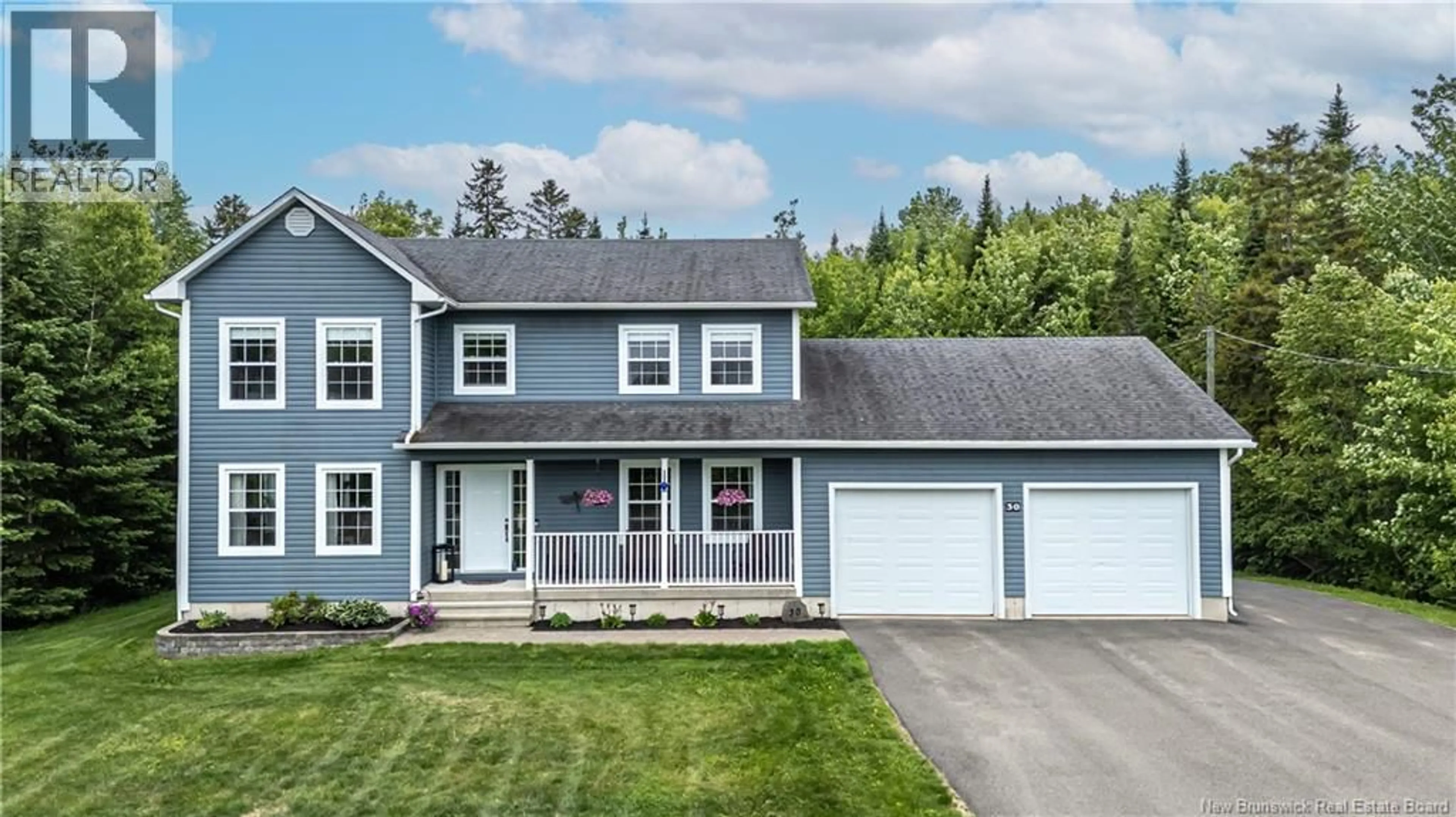 Home with vinyl exterior material, street for 30 ROSE WAY, Charters Settlement New Brunswick E3C0C1