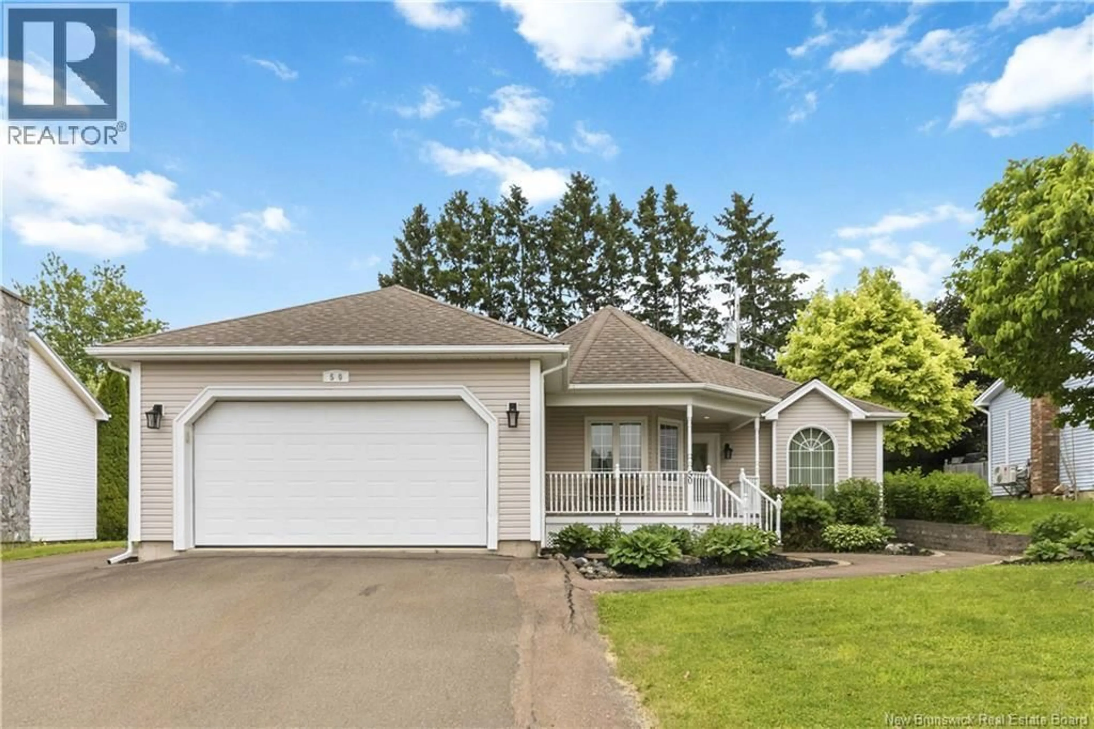 Home with vinyl exterior material, street for 50 LAVENDER LANE, Moncton New Brunswick E1G1T6