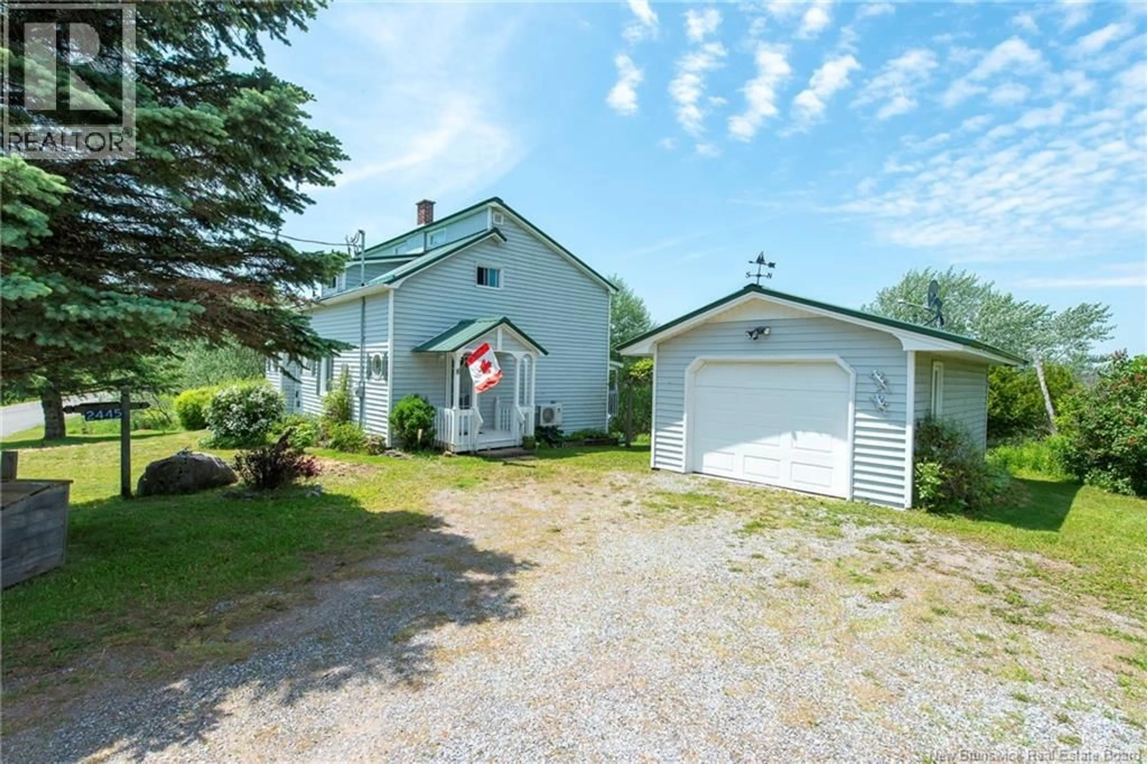 A pic from outside/outdoor area/front of a property/back of a property/a pic from drone, building for 2445 ROUTE 705, Belyeas Cove New Brunswick E5T4B9