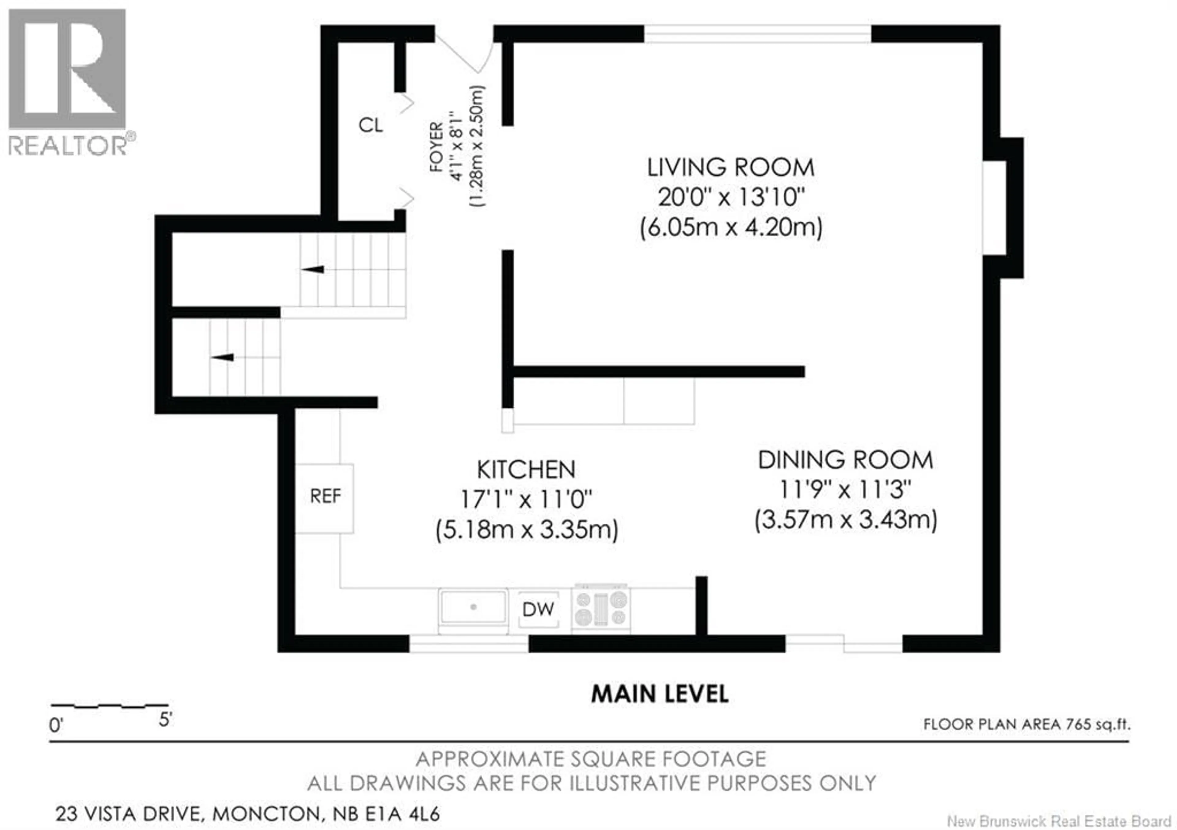 Floor plan for 23 VISTA DRIVE, Moncton New Brunswick E1A4L6