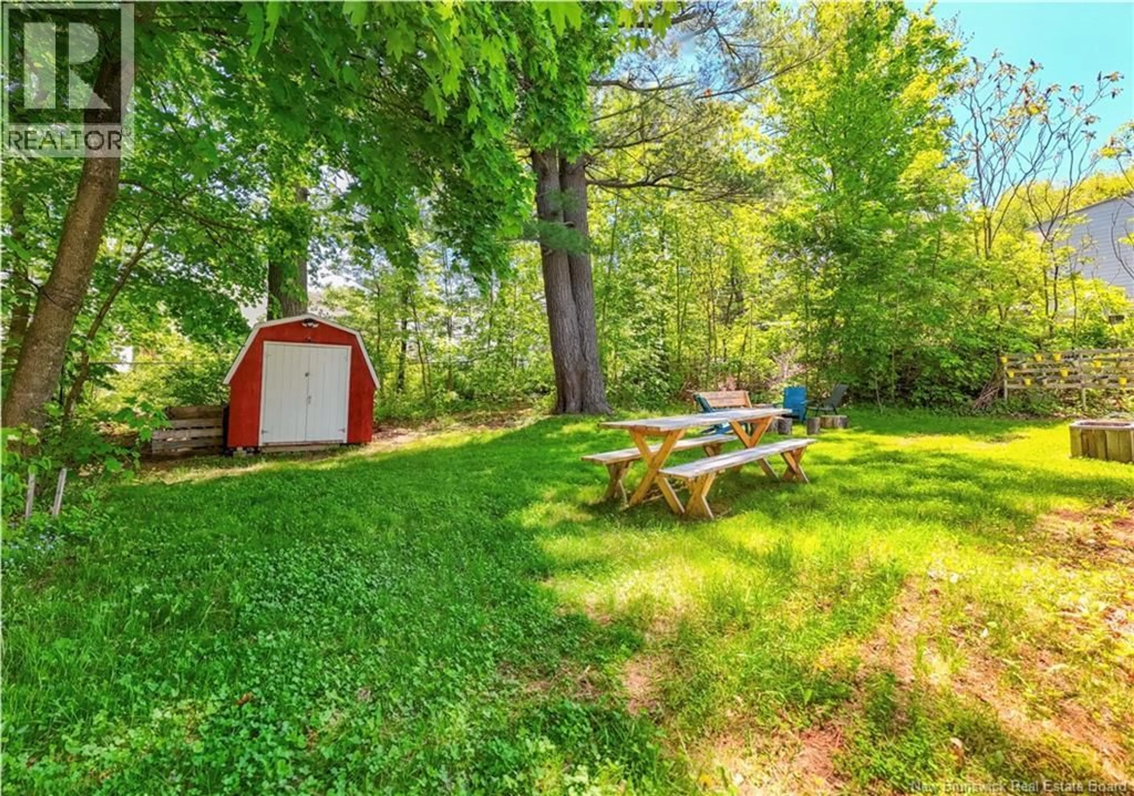 Patio, forest/trees view for 638 HANSON STREET, Fredericton New Brunswick E3B3Z9