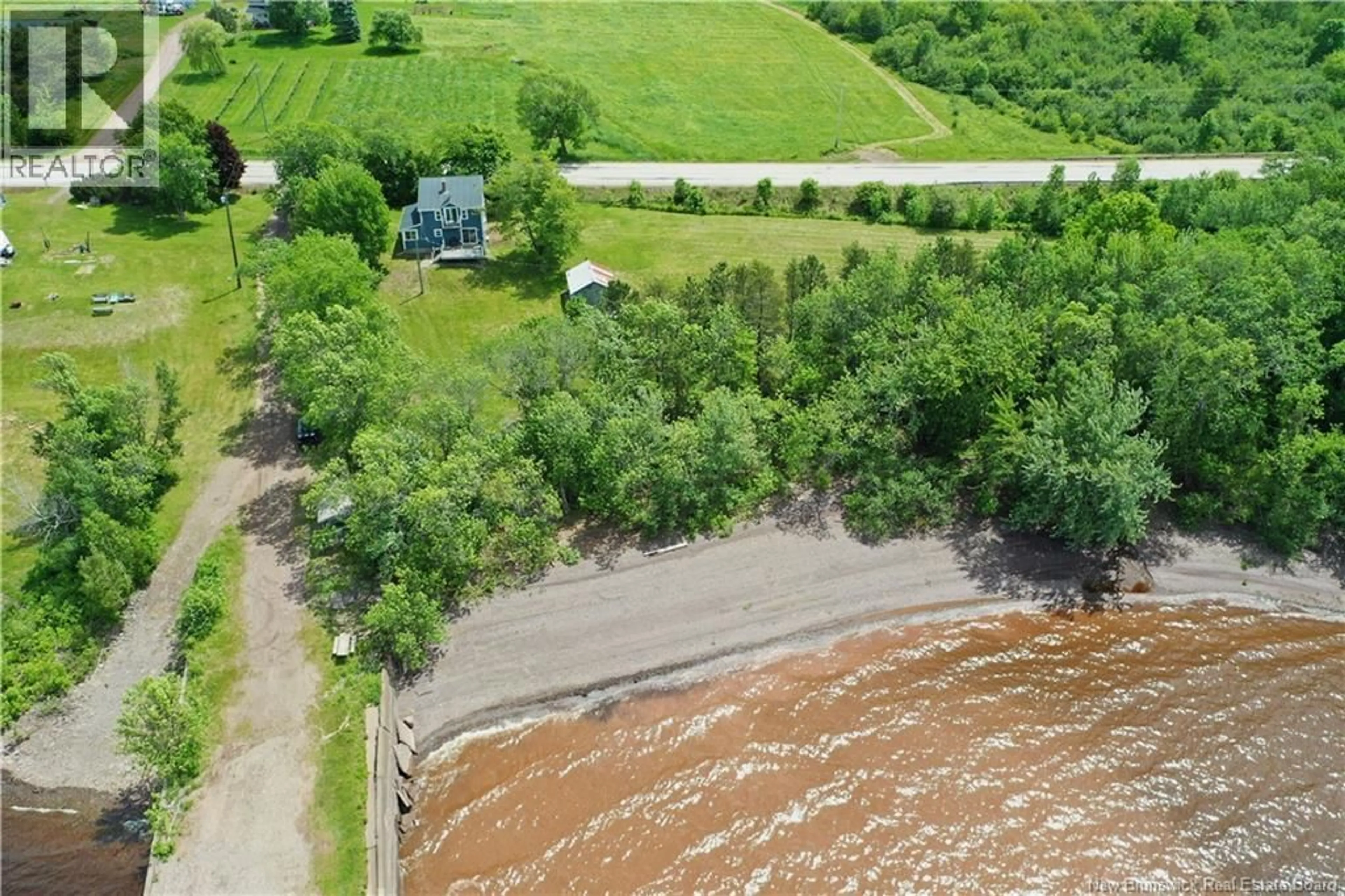 A pic from outside/outdoor area/front of a property/back of a property/a pic from drone, water/lake/river/ocean view for 6633 ROUTE 105, Youngs Cove New Brunswick E4C2C1