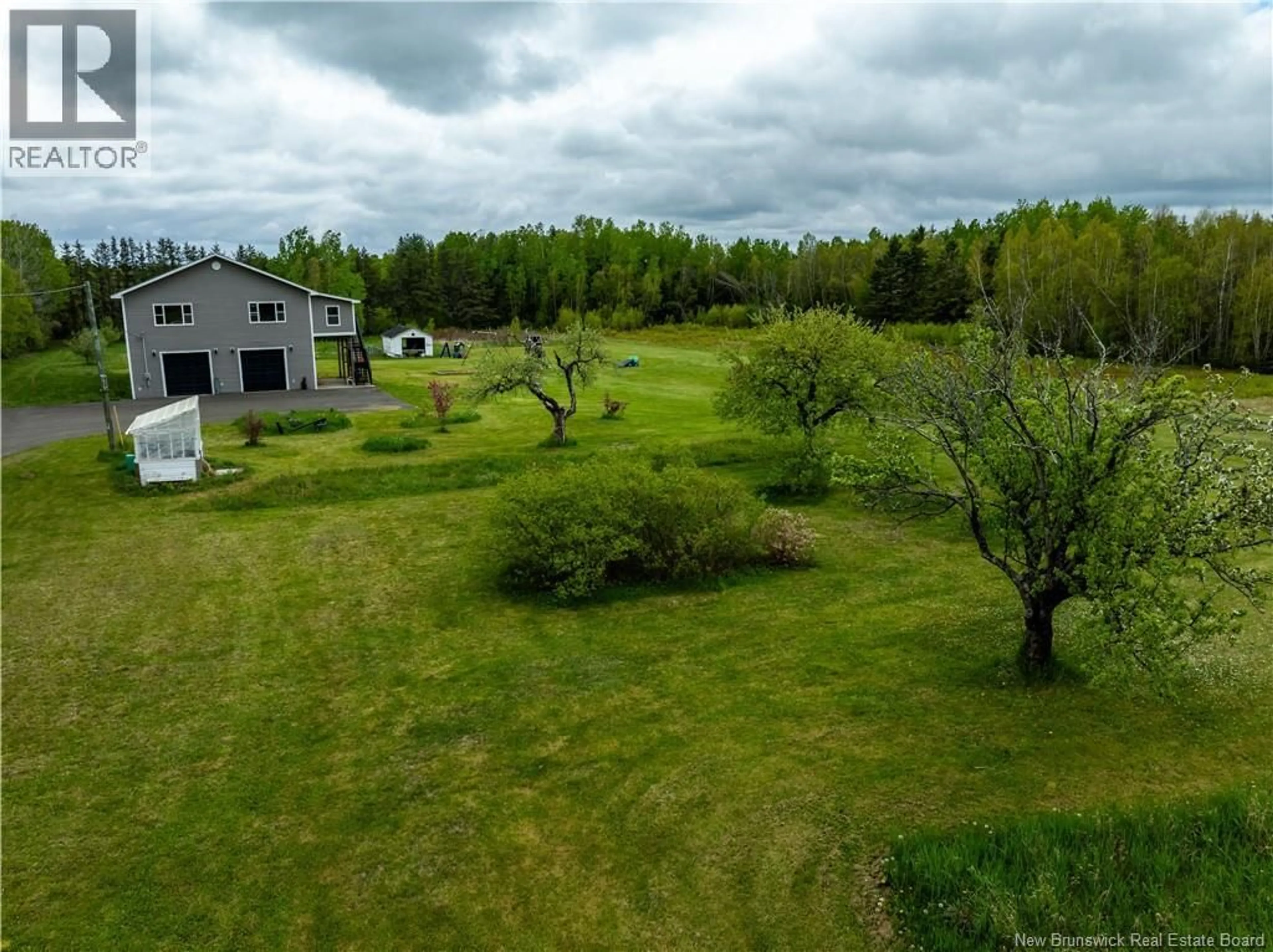 A pic from outside/outdoor area/front of a property/back of a property/a pic from drone, forest/trees view for 6212 ROUTE 10, Upper Salmon Creek New Brunswick E4A1C5