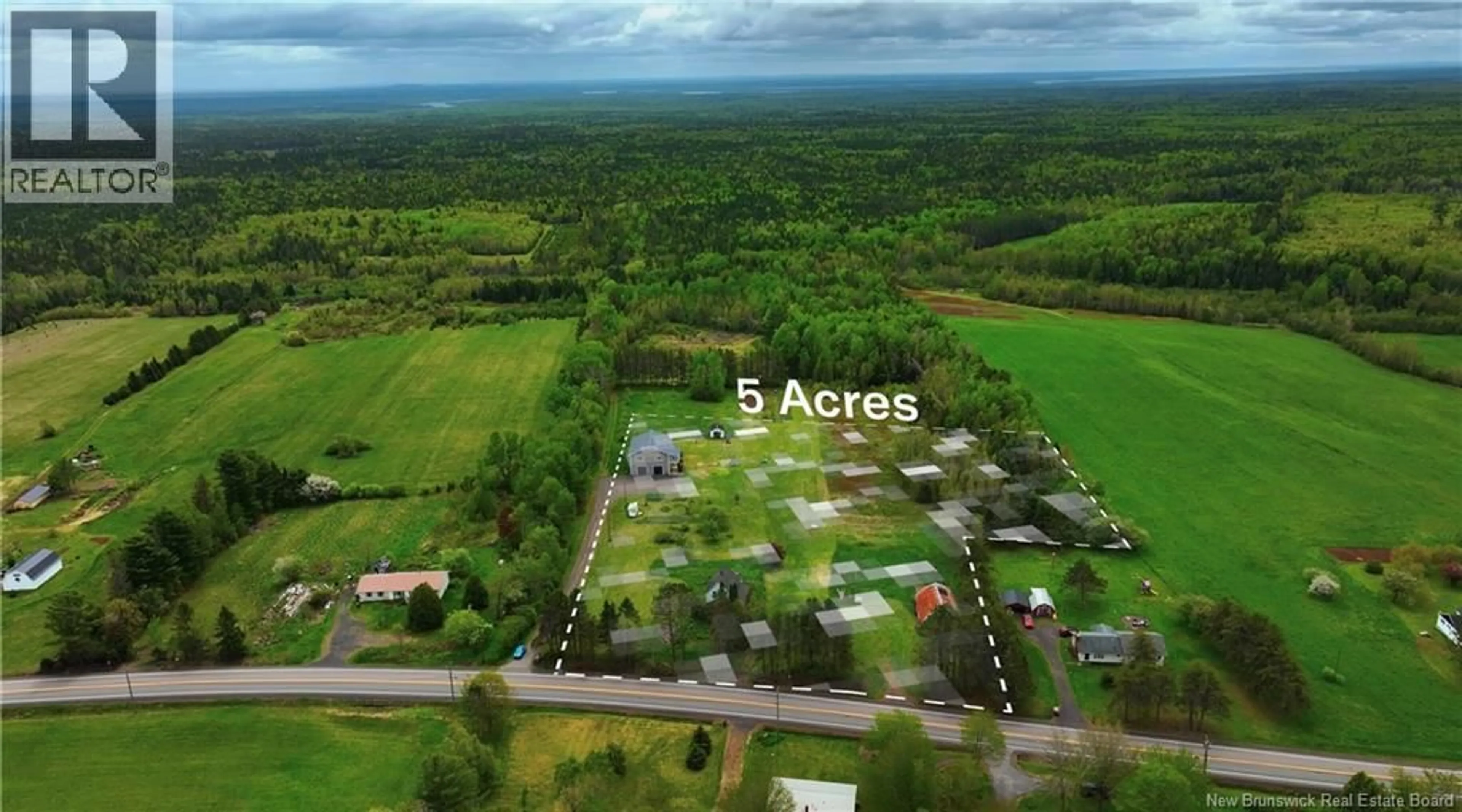 A pic from outside/outdoor area/front of a property/back of a property/a pic from drone, forest/trees view for 6212 ROUTE 10, Upper Salmon Creek New Brunswick E4A1C5