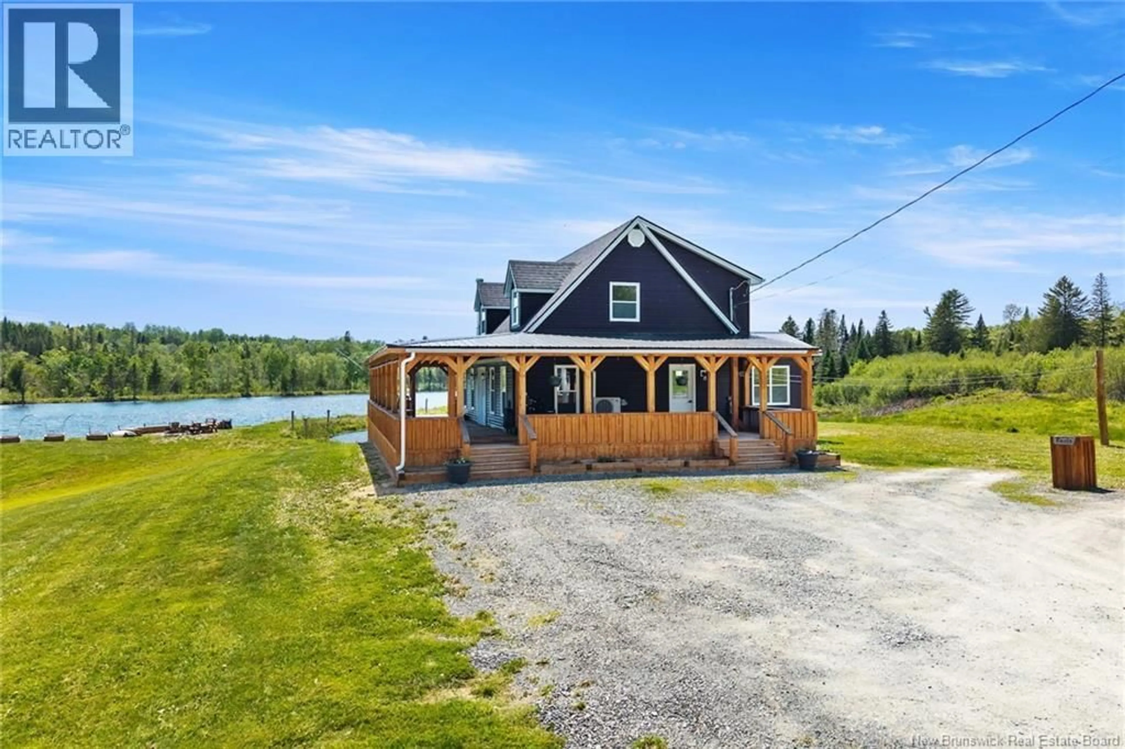 A pic from outside/outdoor area/front of a property/back of a property/a pic from drone, water/lake/river/ocean view for 709 TAY FALLS ROAD, Tay Falls New Brunswick E6B1B7