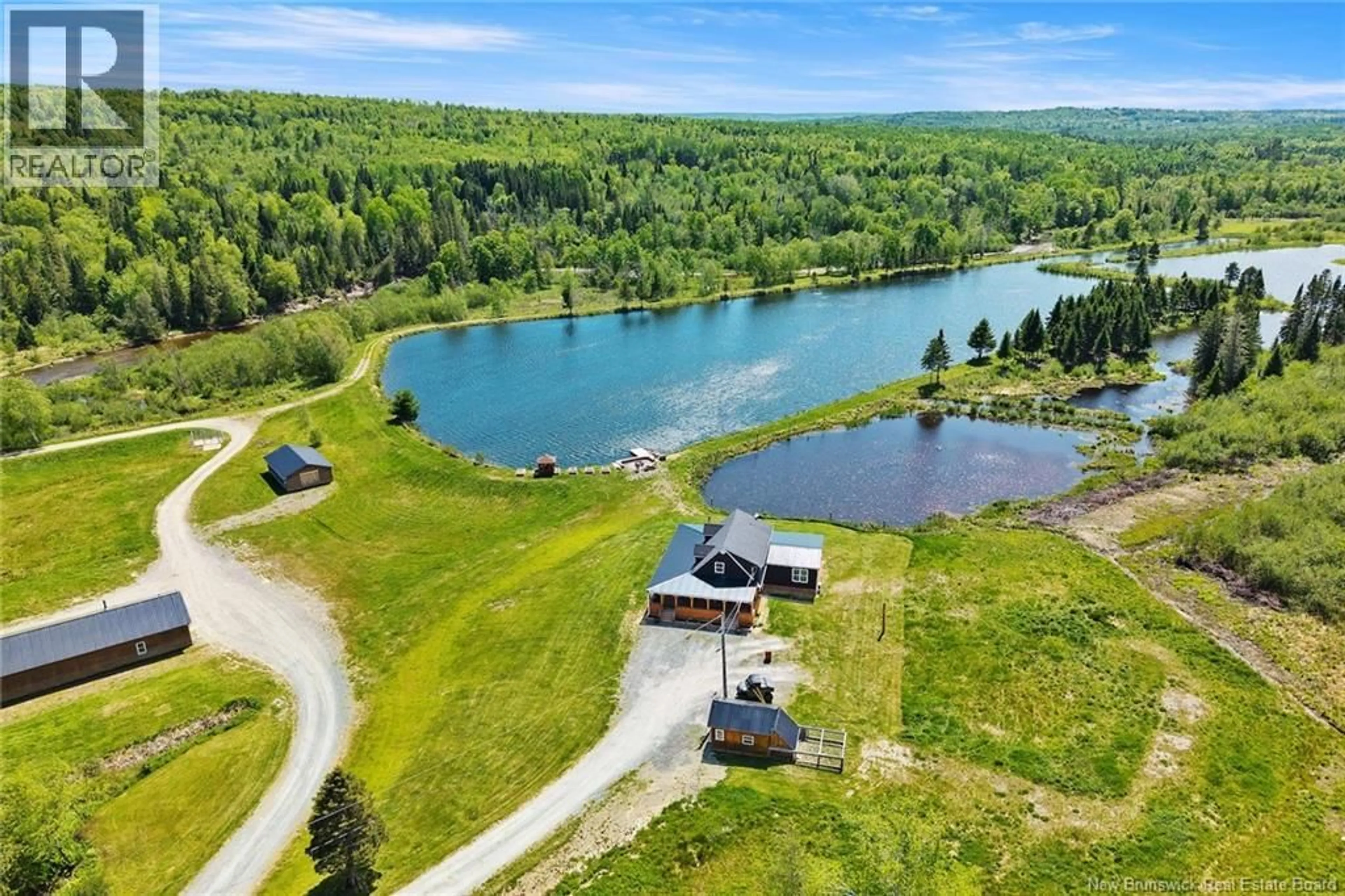 A pic from outside/outdoor area/front of a property/back of a property/a pic from drone, water/lake/river/ocean view for 709 TAY FALLS ROAD, Tay Falls New Brunswick E6B1B7