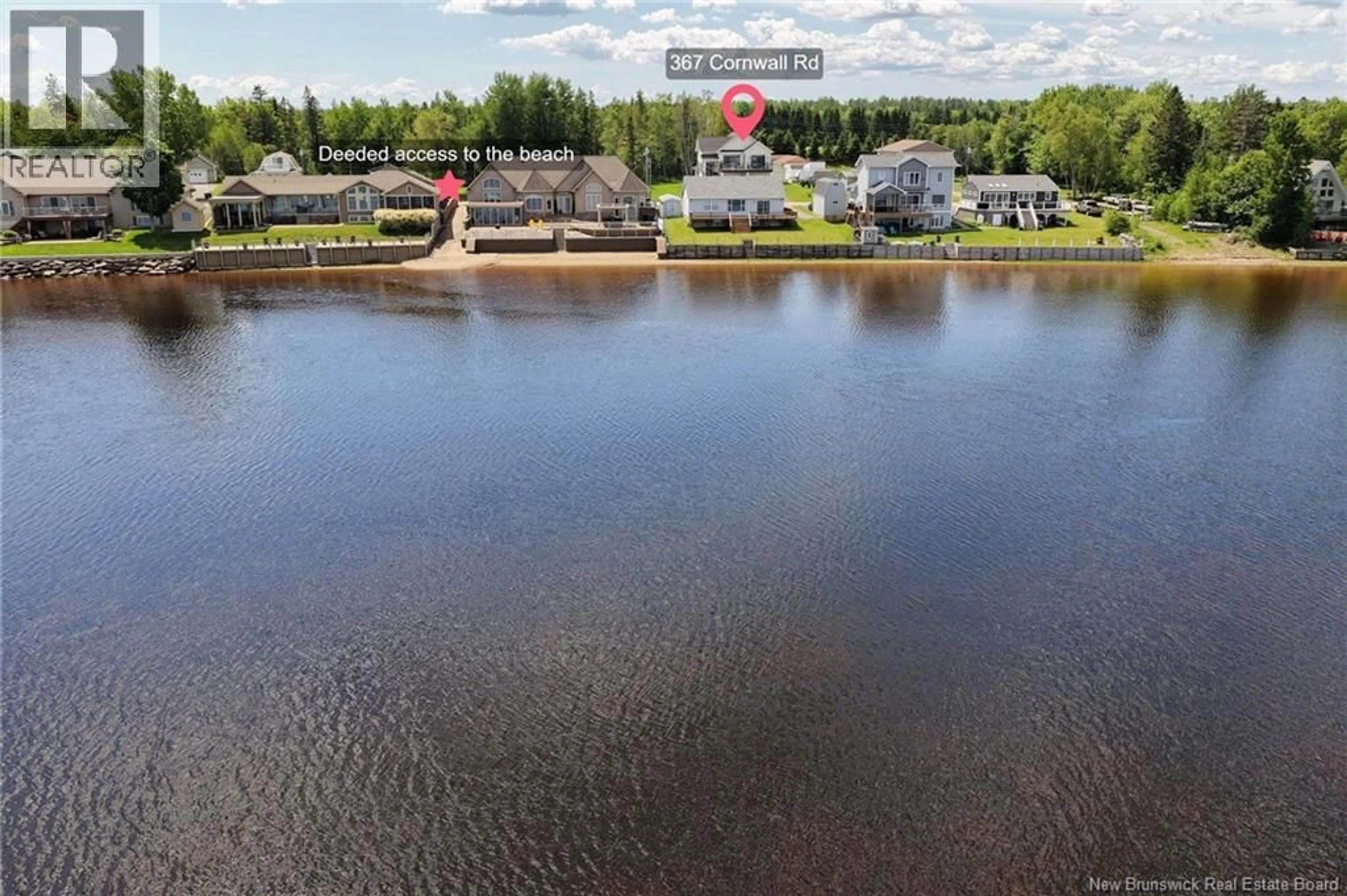 A pic from outside/outdoor area/front of a property/back of a property/a pic from drone, water/lake/river/ocean view for 367 CORNWALL ROAD, Shediac New Brunswick E4P1N9