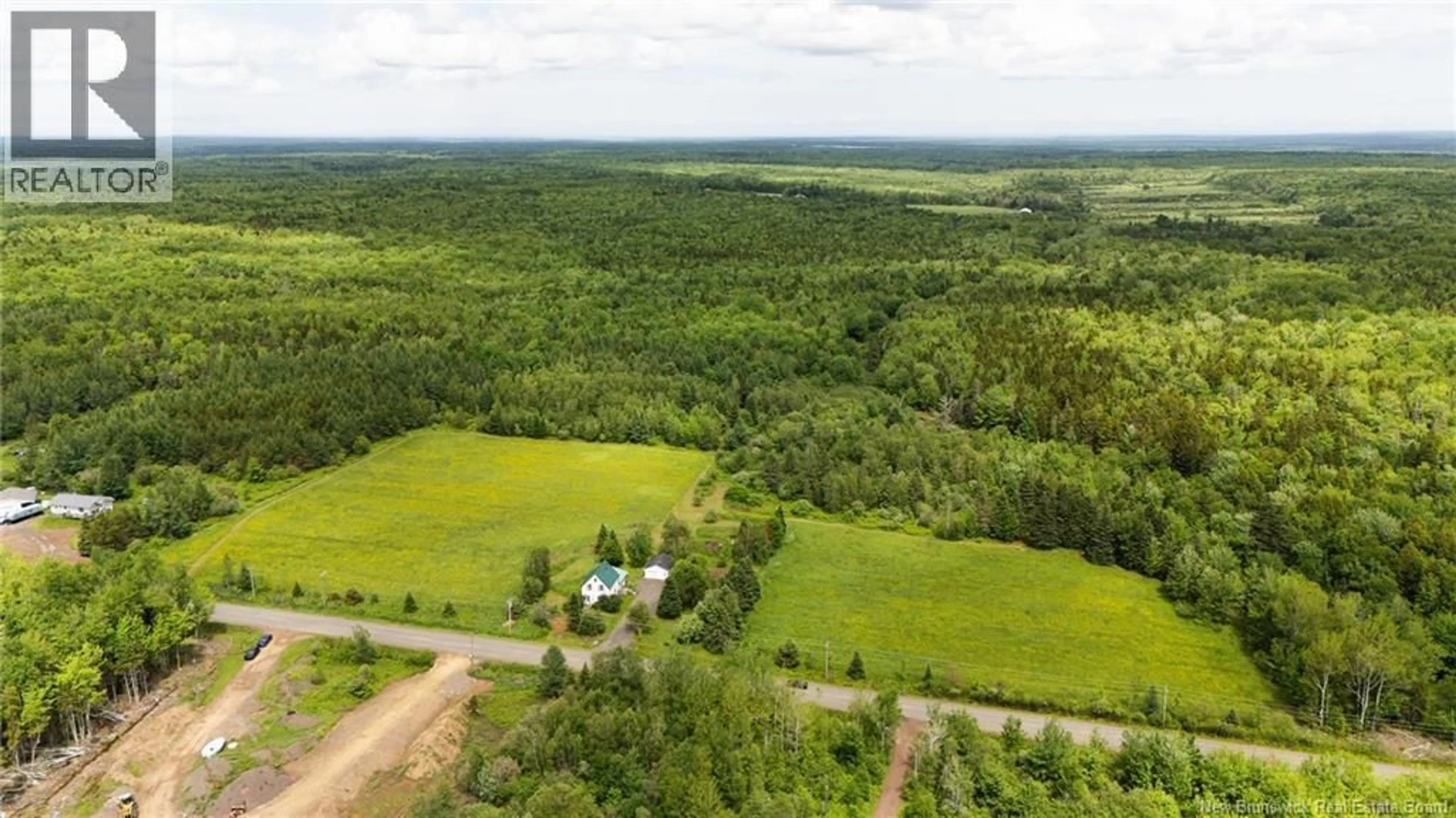 A pic from outside/outdoor area/front of a property/back of a property/a pic from drone, forest/trees view for 2775 ROUTE 490, McQuade New Brunswick E1G3J5