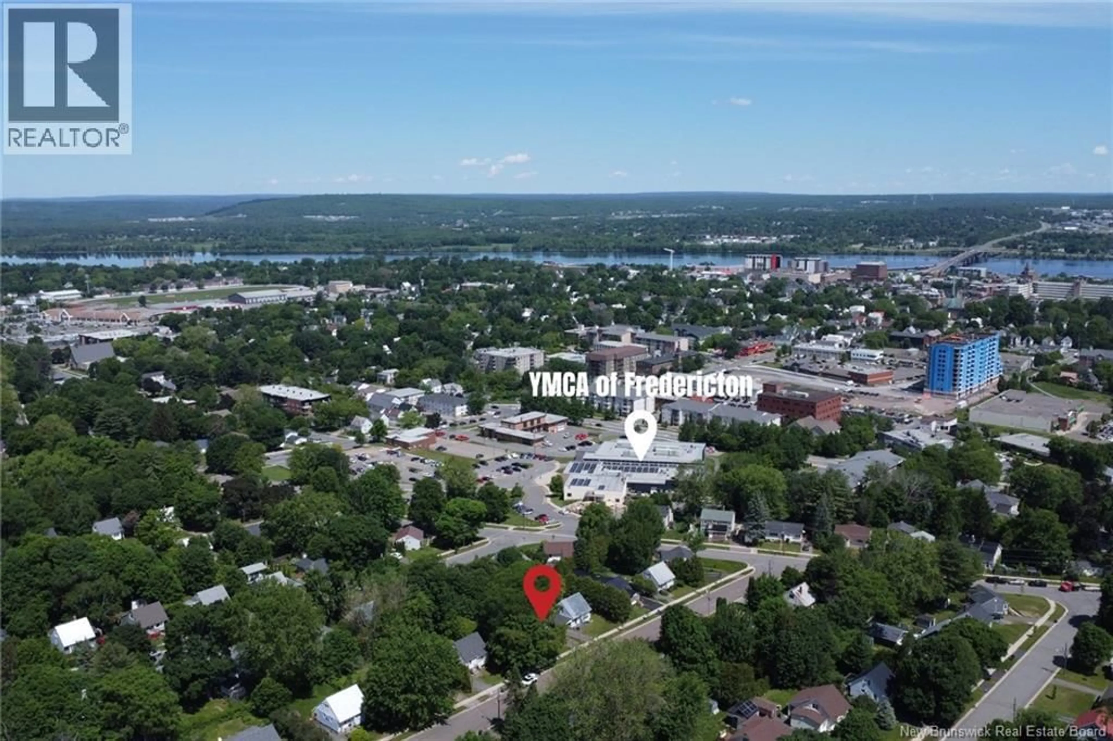 A pic from outside/outdoor area/front of a property/back of a property/a pic from drone, water/lake/river/ocean view for 623 REID STREET, Fredericton New Brunswick E3B3V6