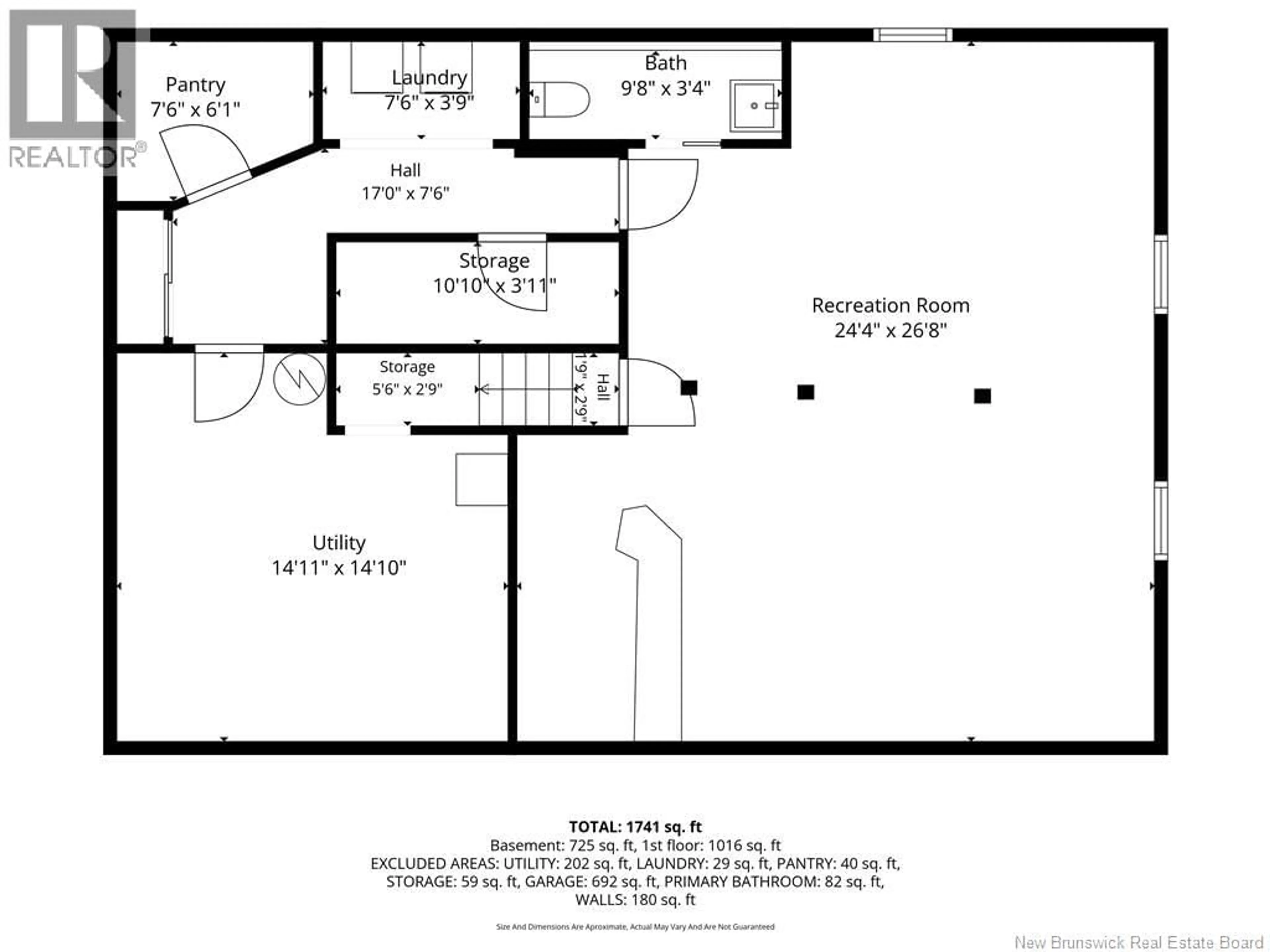 Floor plan for 1580 MELANSON, Dieppe New Brunswick E1H2B8