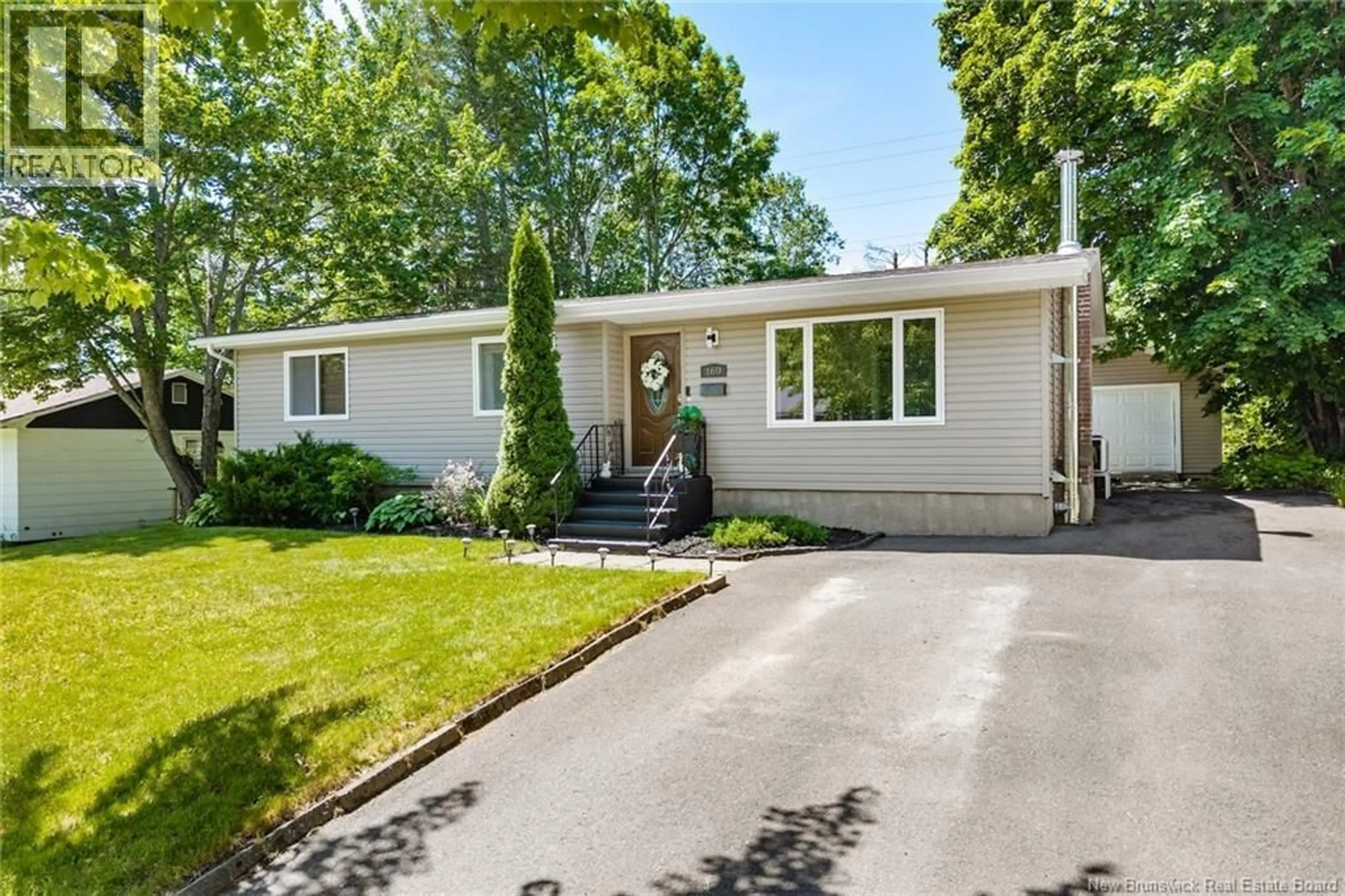 Home with vinyl exterior material, street for 160 TILLEY DRIVE, Fredericton New Brunswick E3B5L1