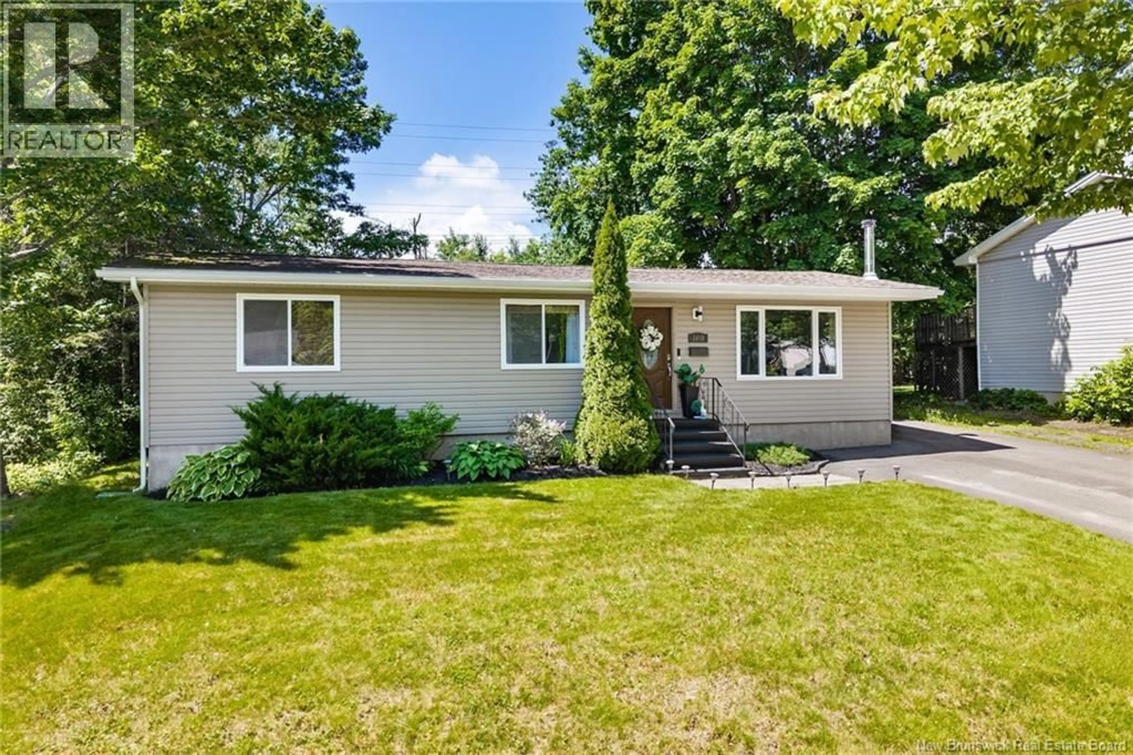 Home with vinyl exterior material, street for 160 TILLEY DRIVE, Fredericton New Brunswick E3B5L1