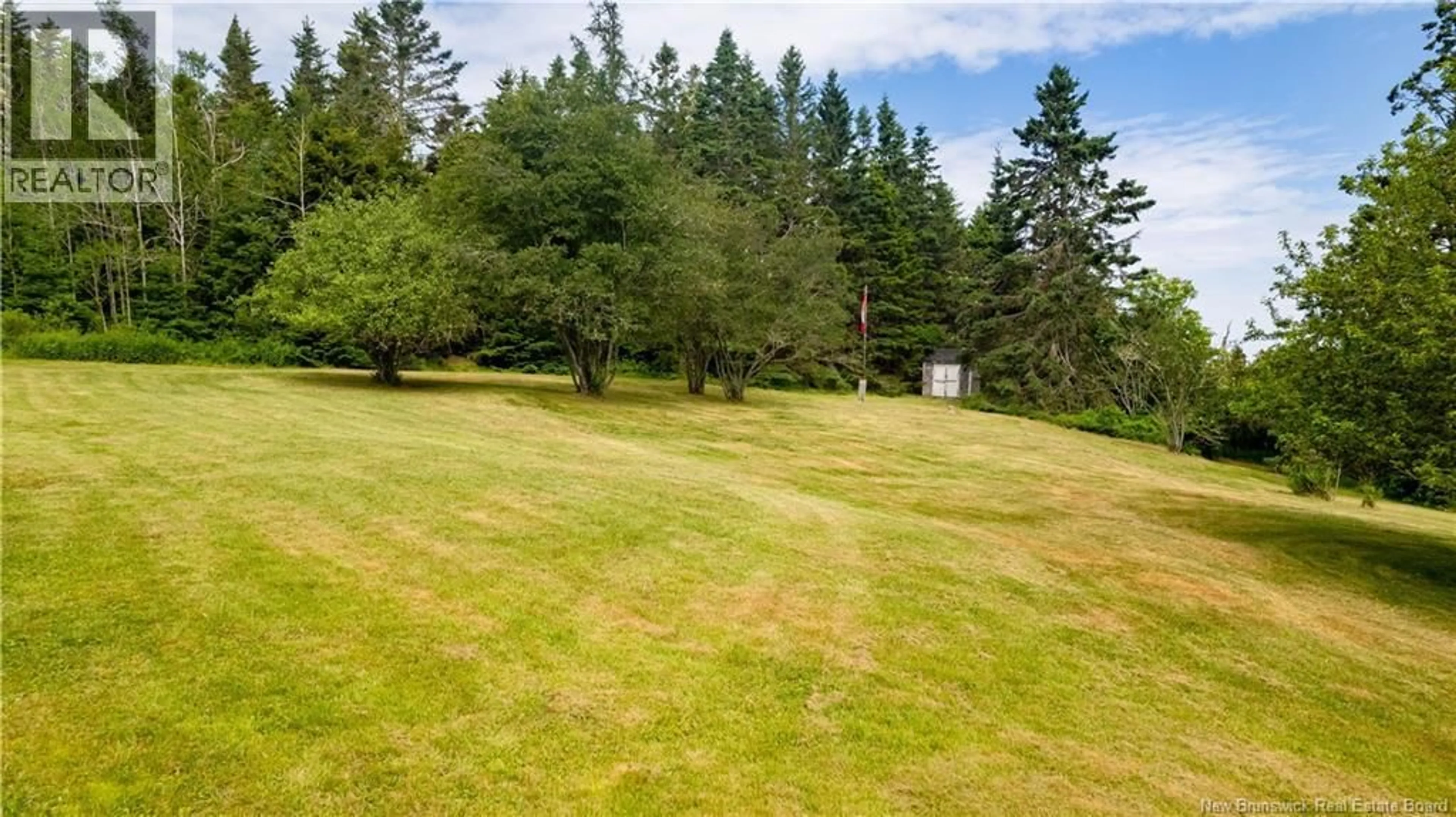 A pic from outside/outdoor area/front of a property/back of a property/a pic from drone, forest/trees view for 23 LEAVITTS HEAD CEMETERY ROAD, Back Bay New Brunswick E5C1Z5