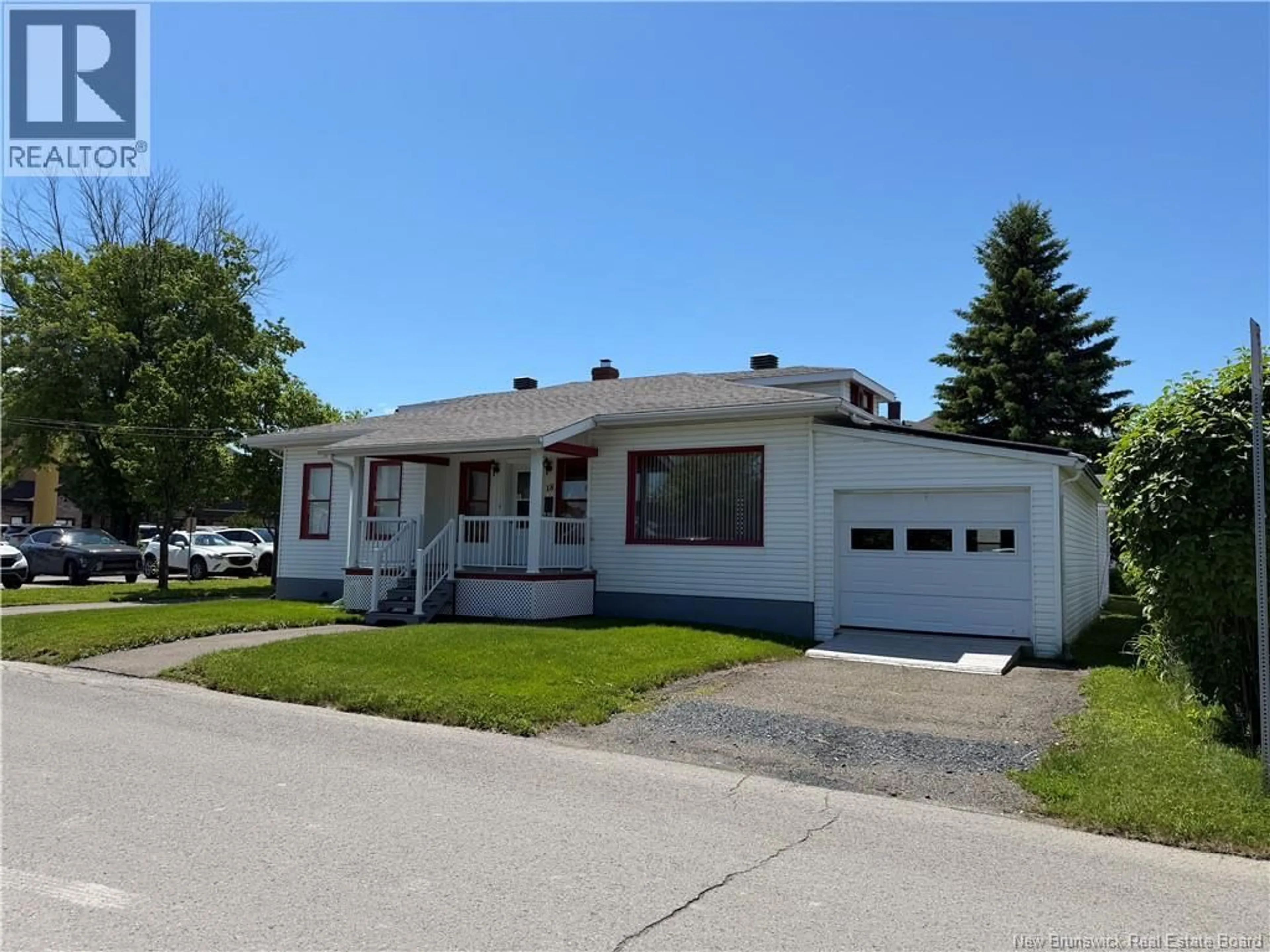 Home with vinyl exterior material, street for 18 DUGAL STREET, Edmundston New Brunswick E3V1X5
