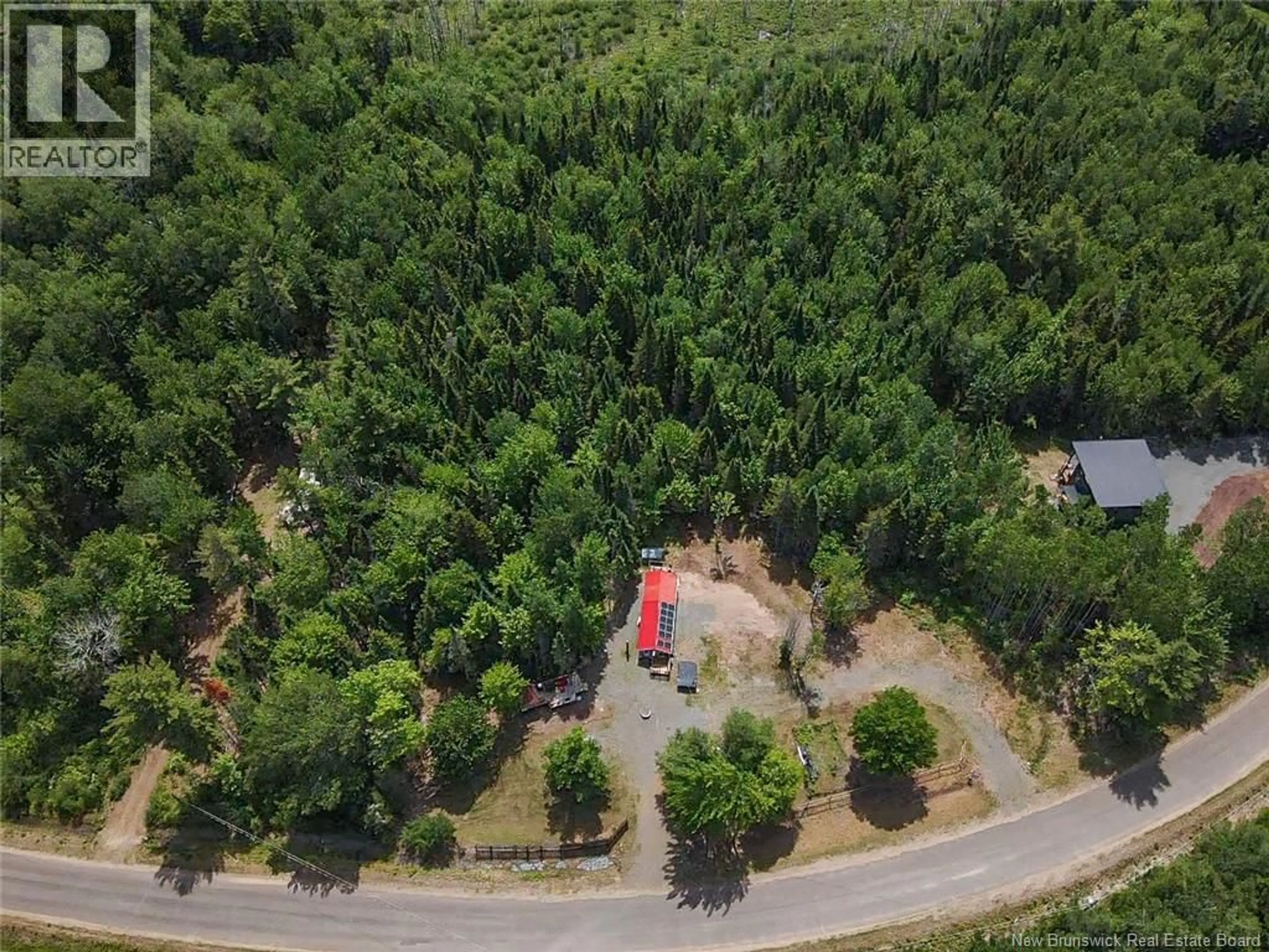 A pic from outside/outdoor area/front of a property/back of a property/a pic from drone, forest/trees view for 26 SUNSET VIEW LANE, Youngs Cove New Brunswick E4A0B3