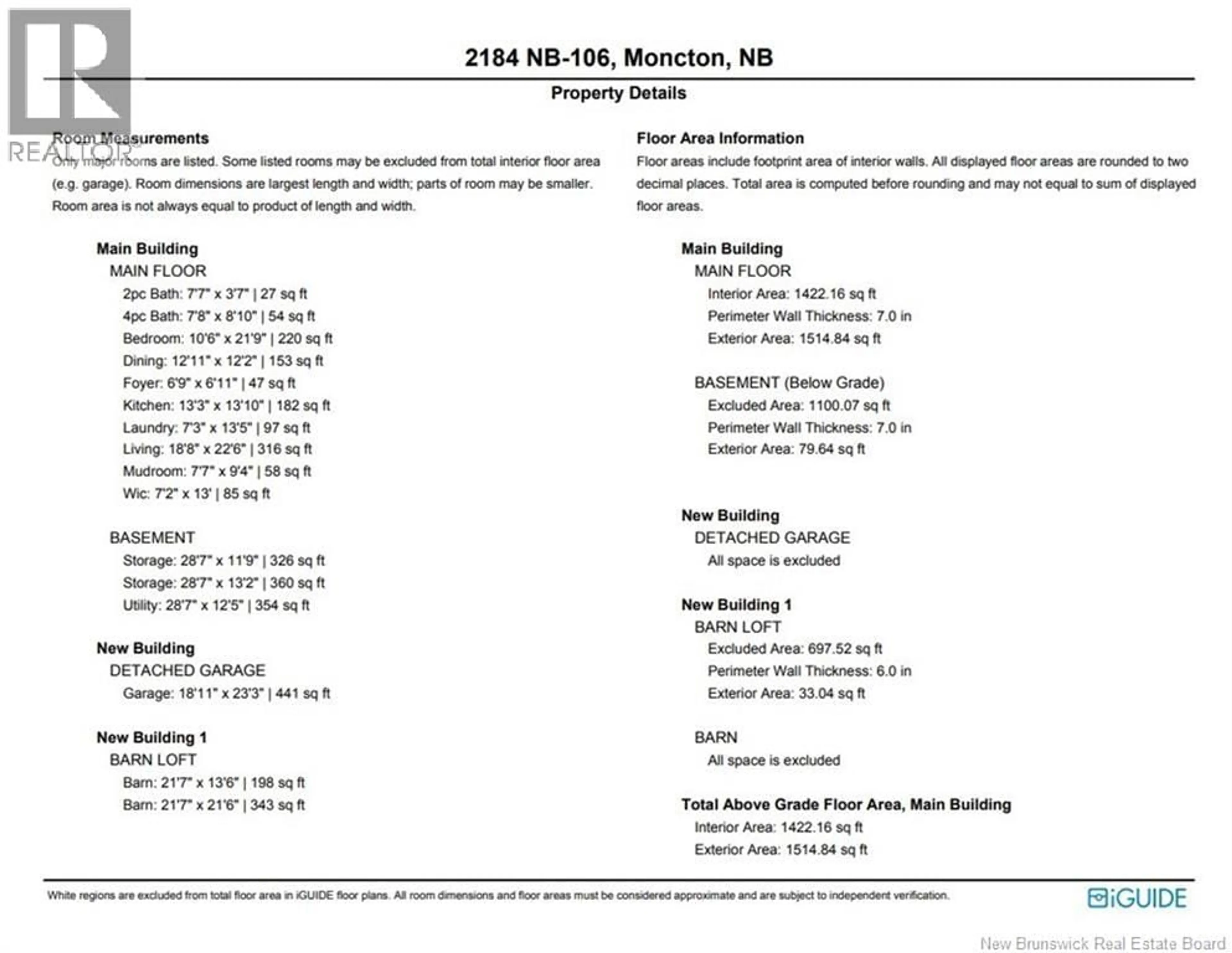 Floor plan for 2184 ROUTE 106, Allison New Brunswick E1G4L2