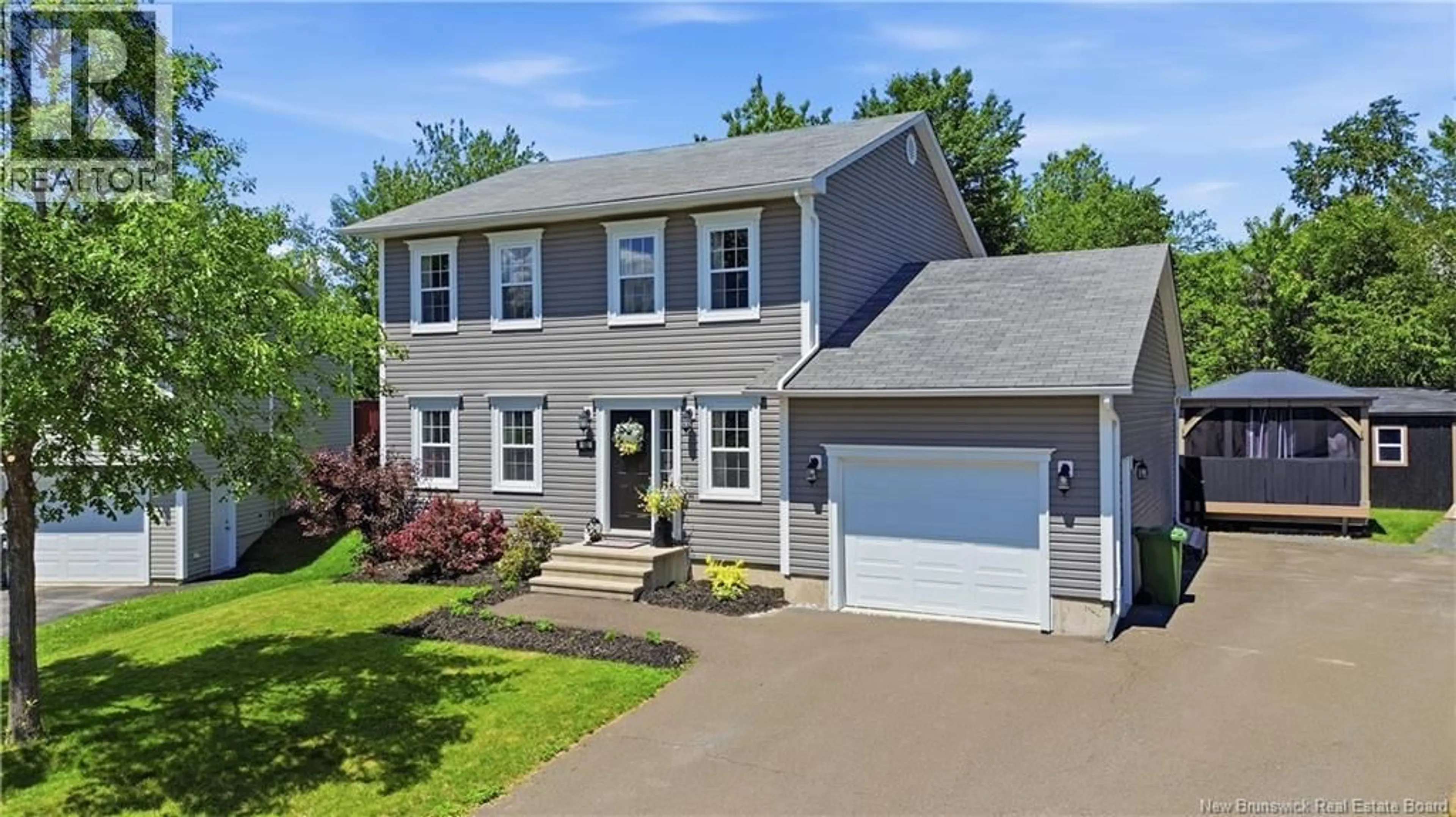 Home with vinyl exterior material, street for 92 BLANCHARD COURT, Fredericton New Brunswick E3G3X2