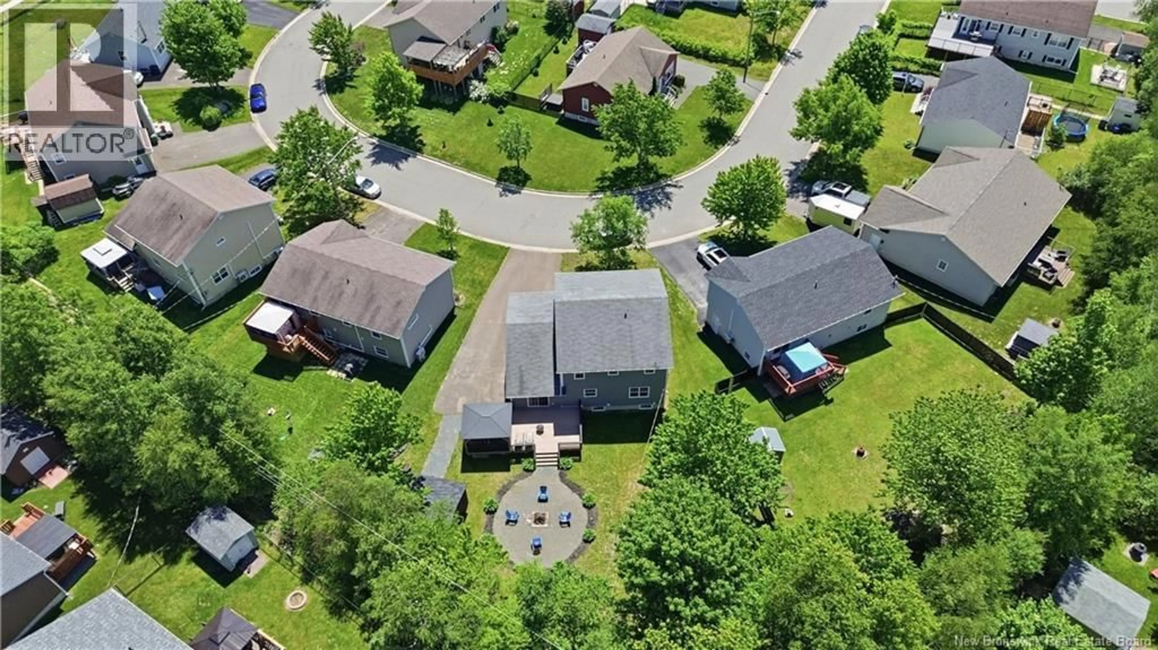 A pic from outside/outdoor area/front of a property/back of a property/a pic from drone, street for 92 BLANCHARD COURT, Fredericton New Brunswick E3G3X2