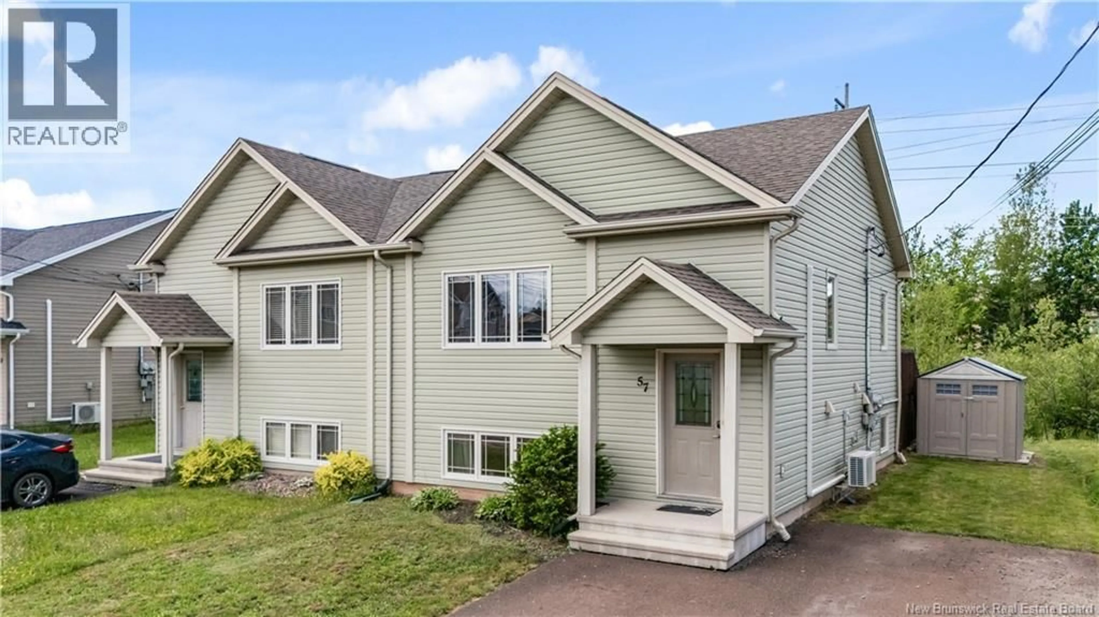 Home with vinyl exterior material, street for 57 CLARENDON DRIVE, Moncton New Brunswick E1G0X1