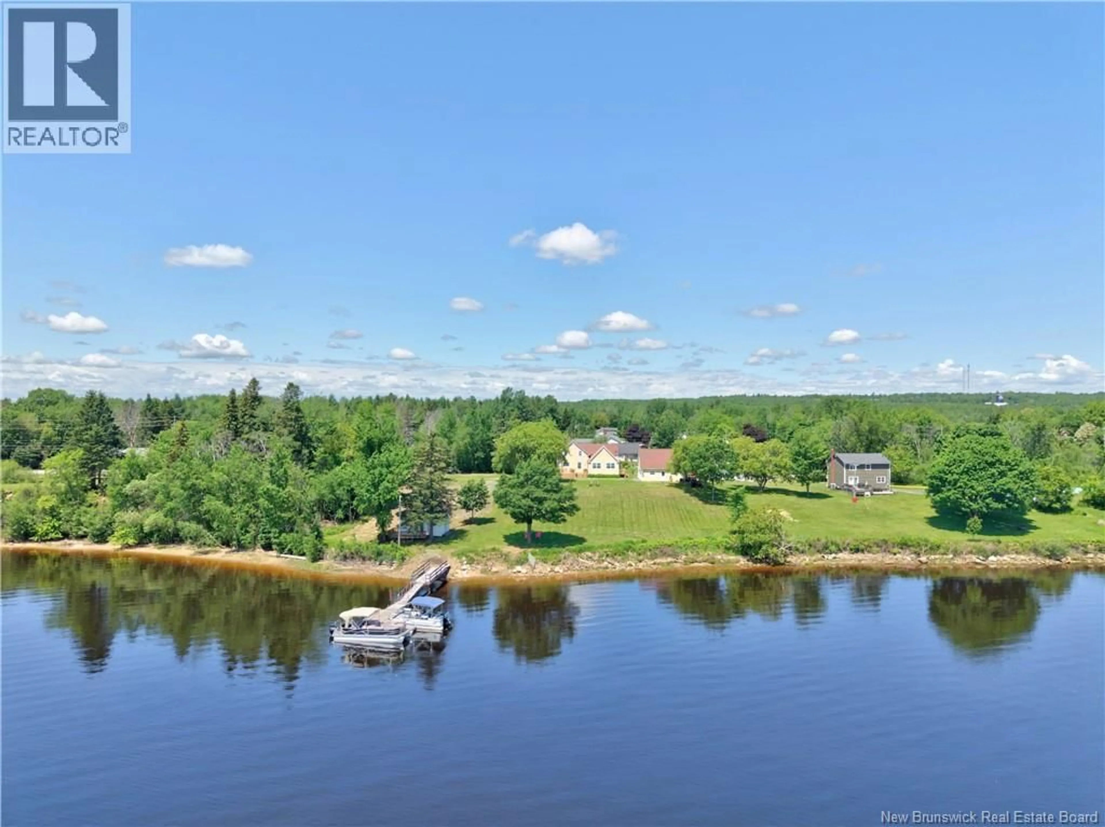 A pic from outside/outdoor area/front of a property/back of a property/a pic from drone, water/lake/river/ocean view for 280 KING GEORGE HWY, Miramichi New Brunswick E1V1K9