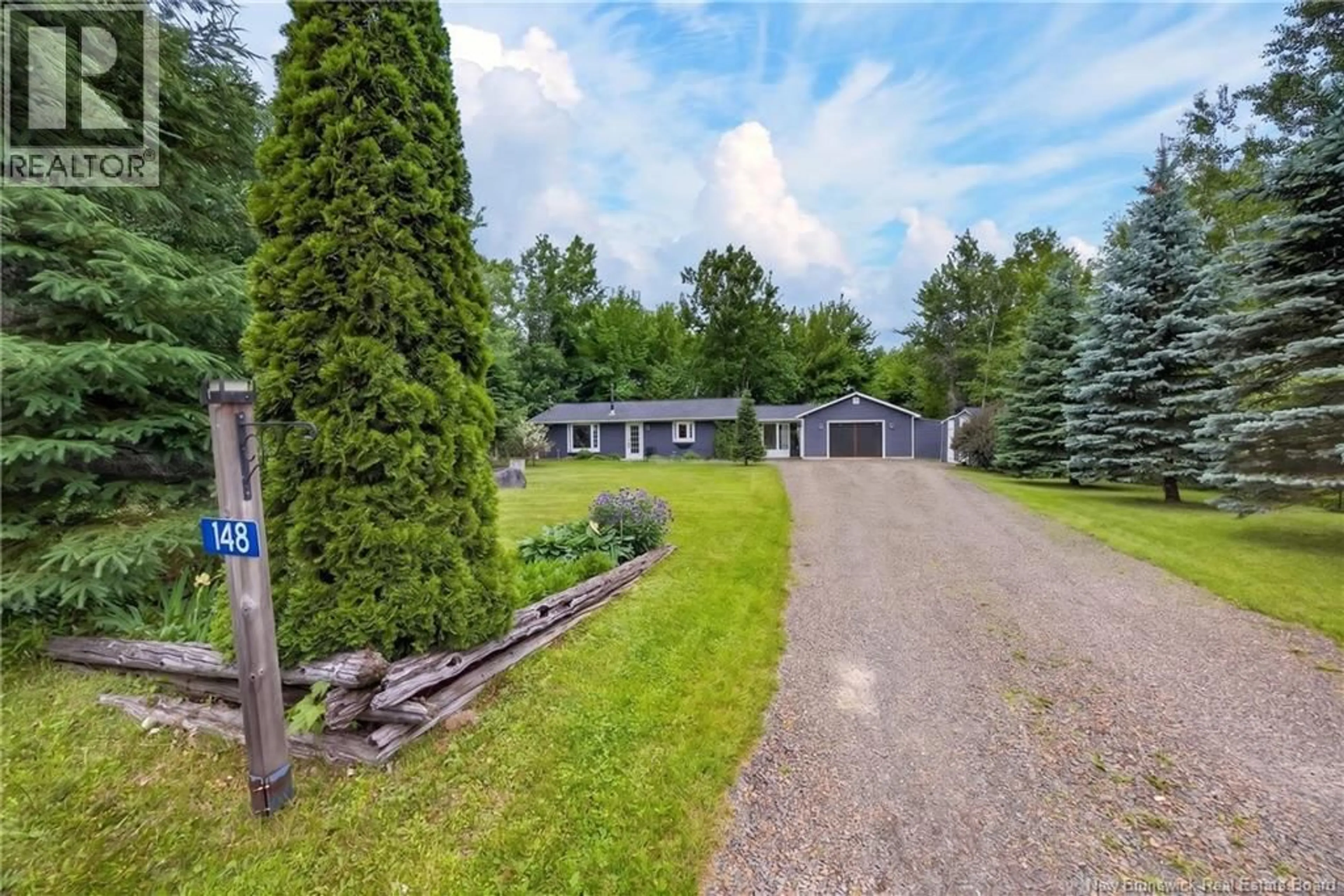 A pic from outside/outdoor area/front of a property/back of a property/a pic from drone, unknown for 148 JERRY CHESSIE ROAD, Hanwell New Brunswick E6K3B4