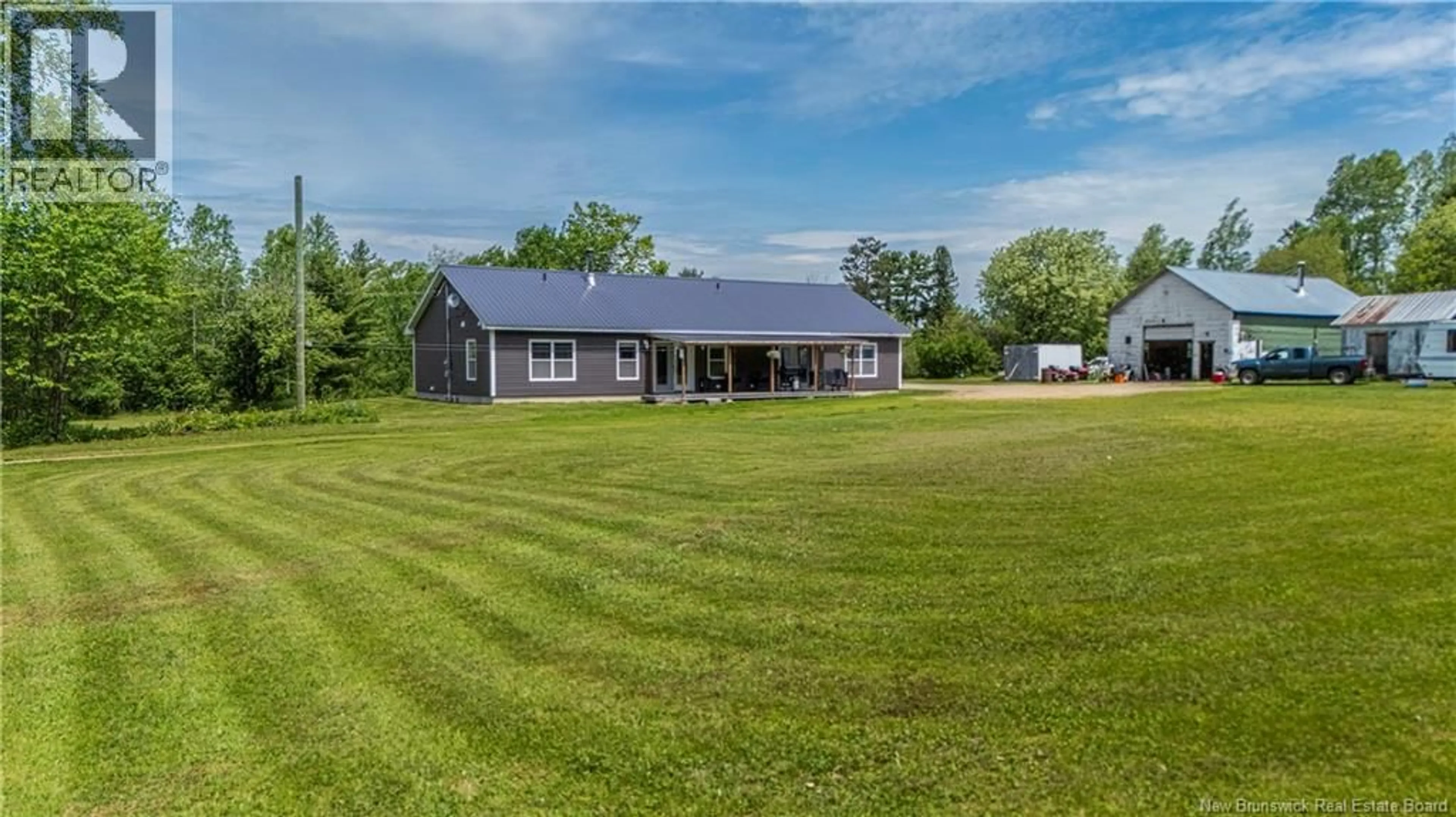 A pic from outside/outdoor area/front of a property/back of a property/a pic from drone, unknown for 6252 ROUTE 8, Boiestown New Brunswick E6A1L9