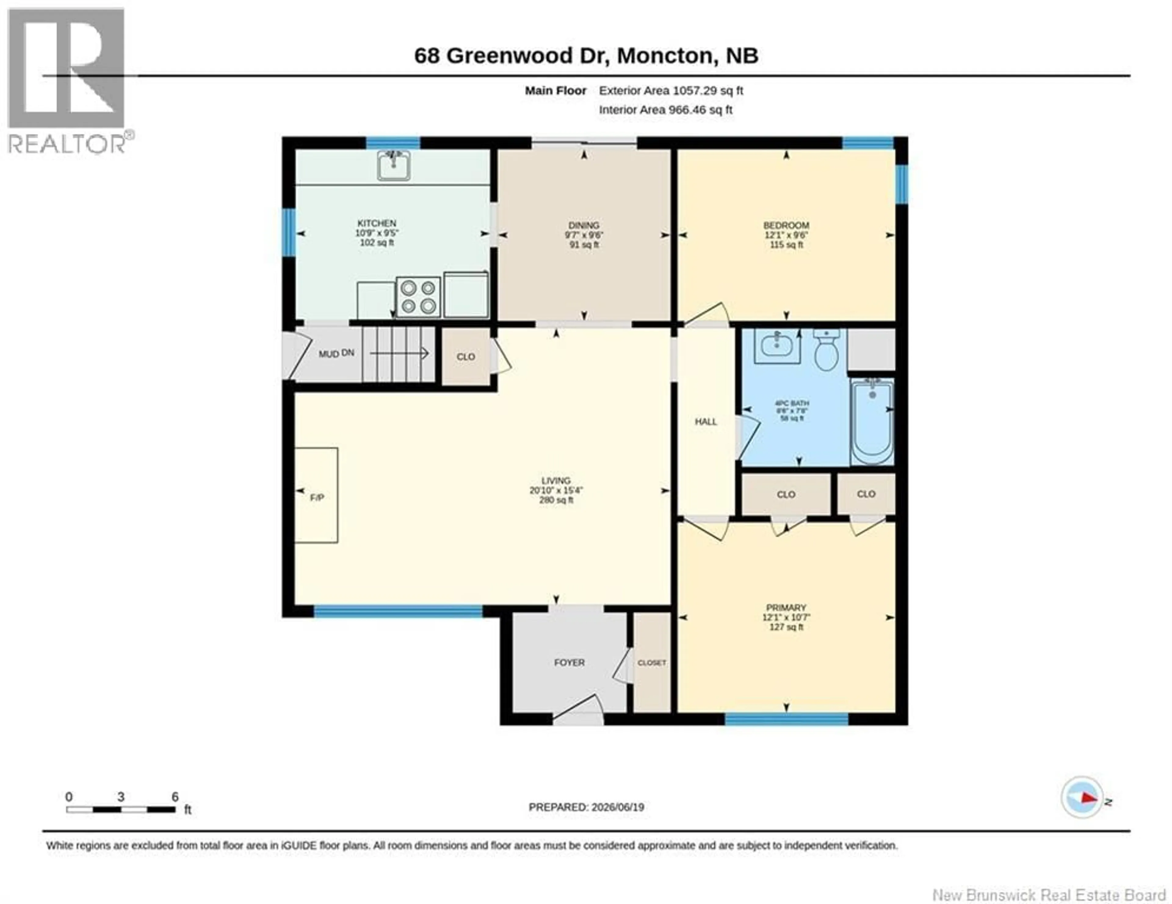 Floor plan for 68 GREENWOOD DRIVE, Moncton New Brunswick E1E3B7