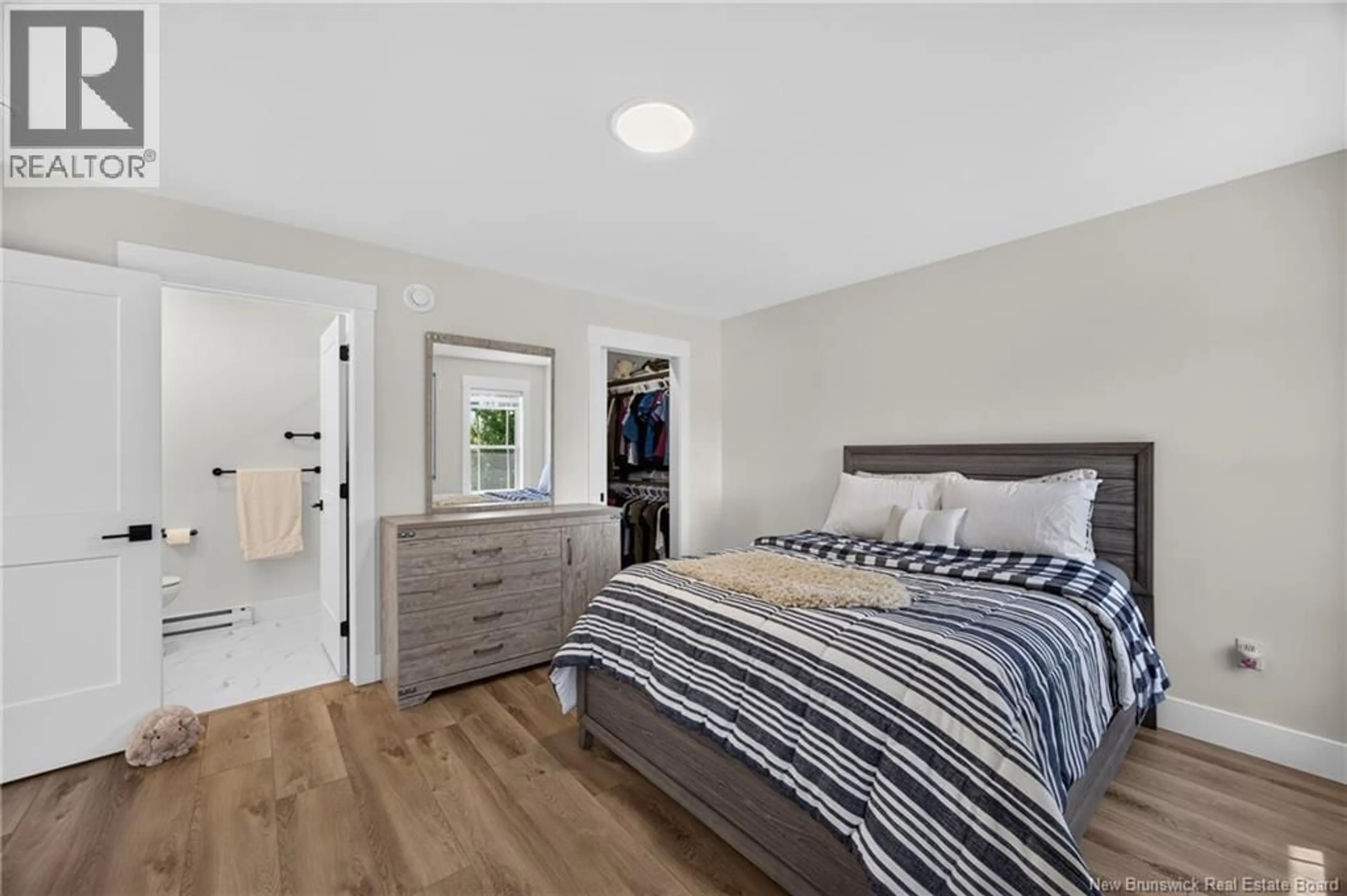 Bedroom with bed, wood/laminate floor for 121 GLENNORTH STREET, Fredericton New Brunswick E3G0A3