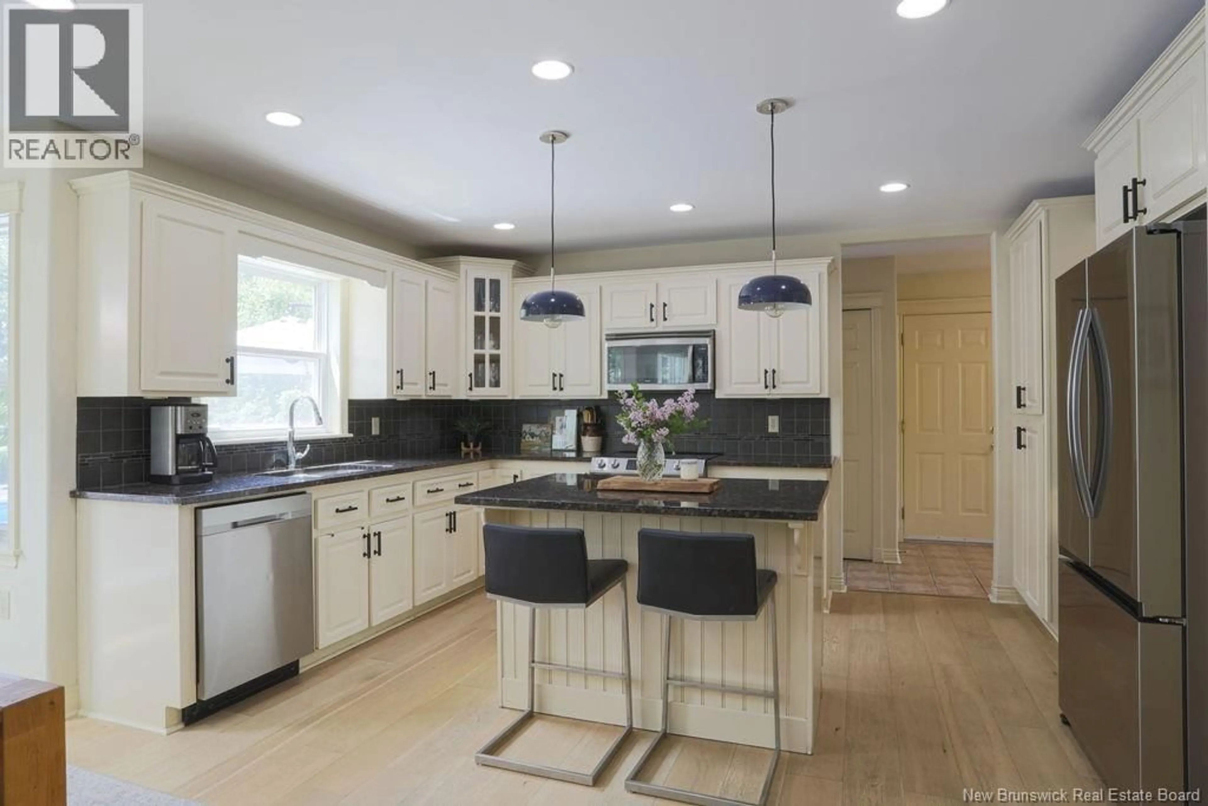 Open concept kitchen, ceramic/tile floor for 4 CAMDEN COURT, Rothesay New Brunswick E2E2B3
