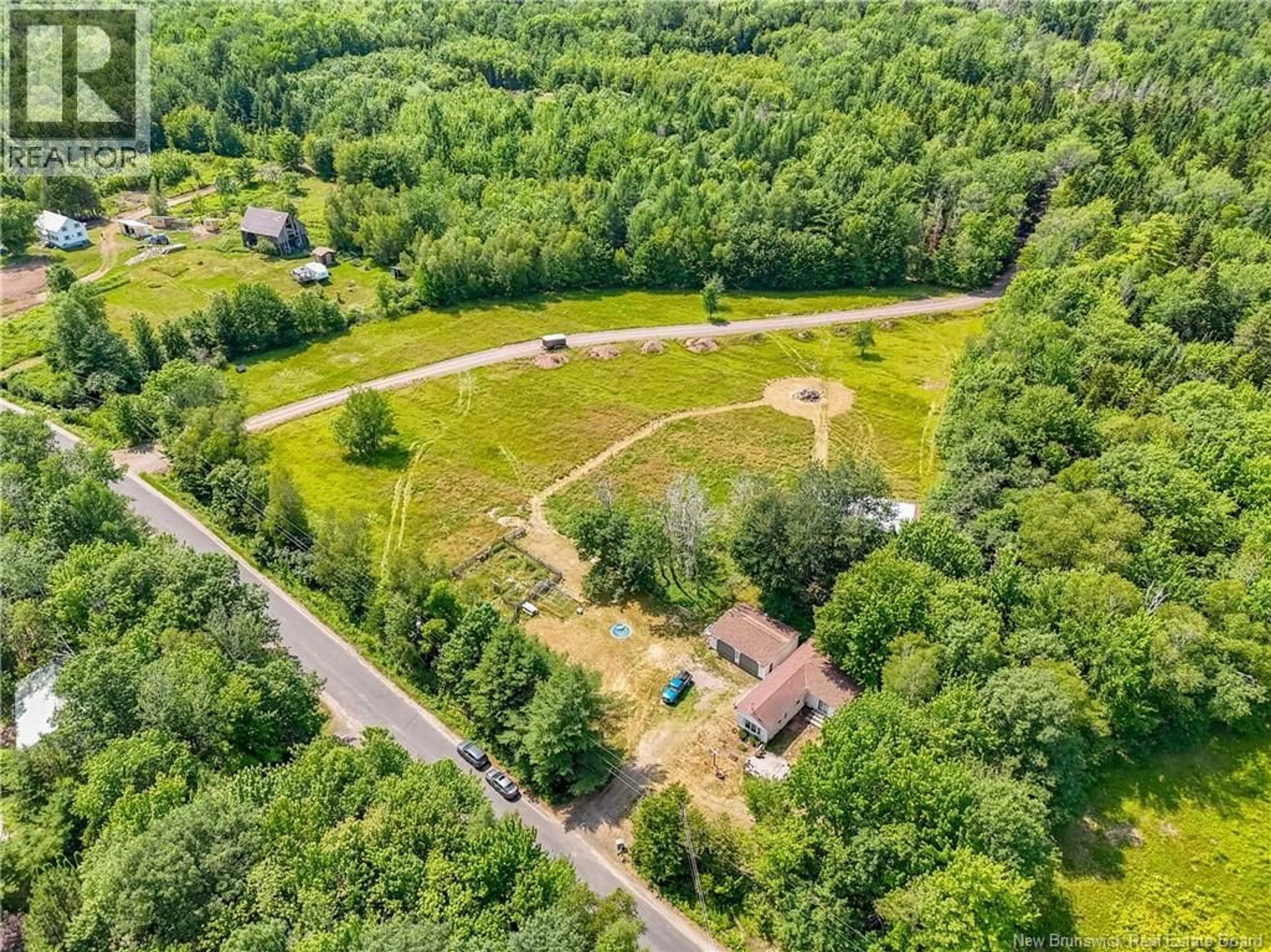 A pic from outside/outdoor area/front of a property/back of a property/a pic from drone, forest/trees view for 520 SCOTCHTOWN ROAD, Scotchtown New Brunswick E4B1X8