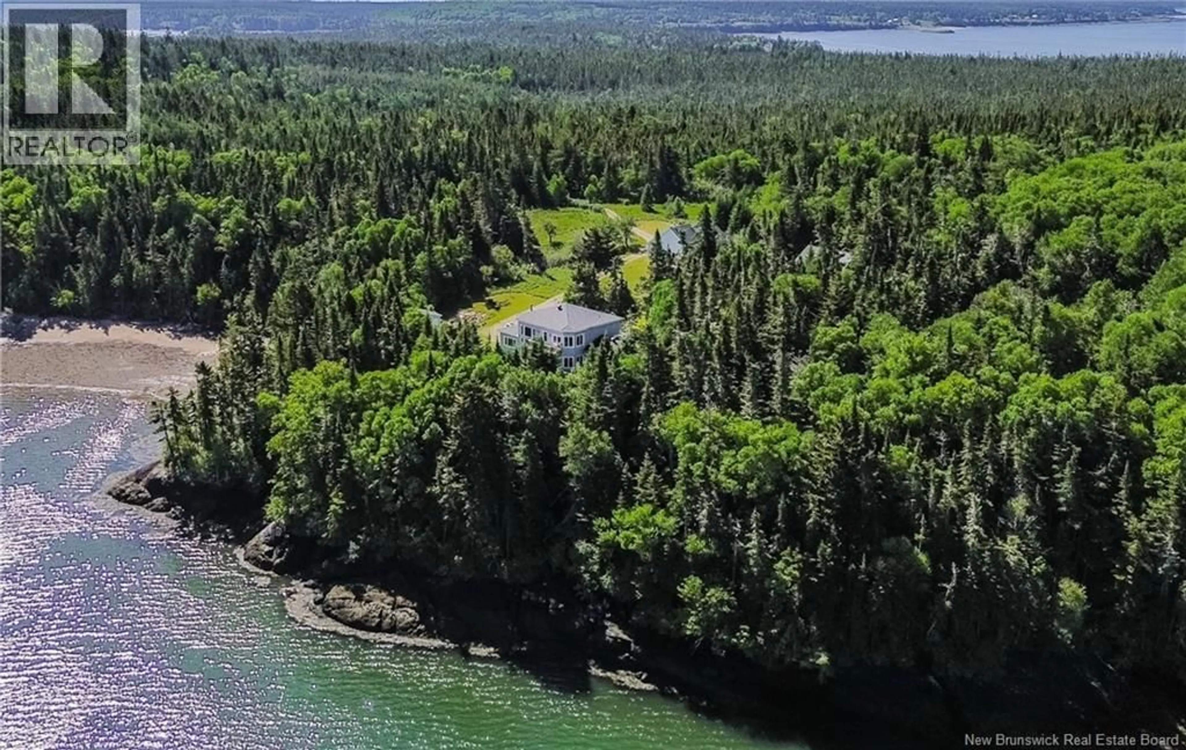 A pic from outside/outdoor area/front of a property/back of a property/a pic from drone, water/lake/river/ocean view for 140 BOYNE ROAD, Little Lepreau New Brunswick E5J1R2