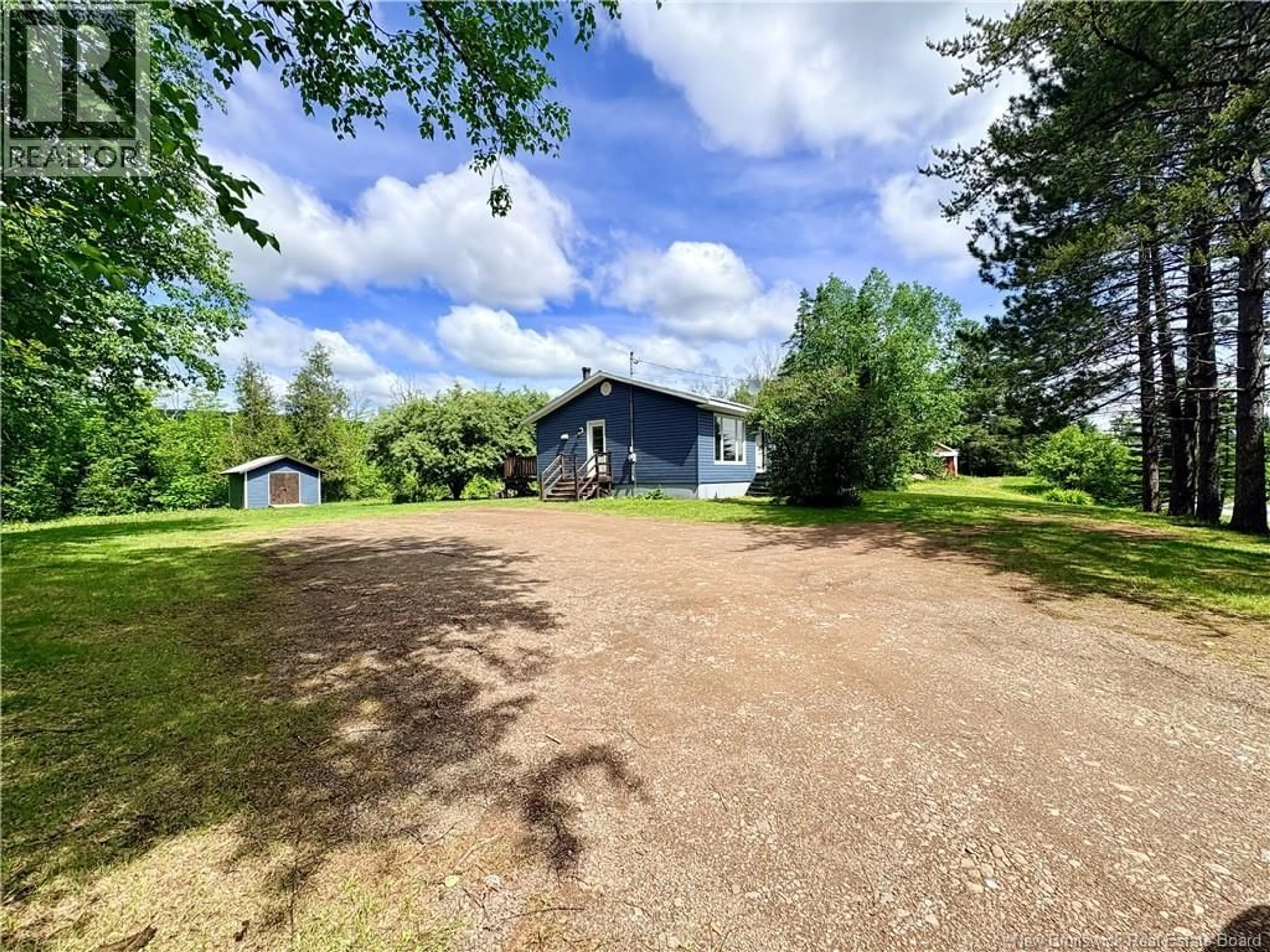 A pic from outside/outdoor area/front of a property/back of a property/a pic from drone, water/lake/river/ocean view for 193 ROUTE 385, Weaver New Brunswick E7G3M8