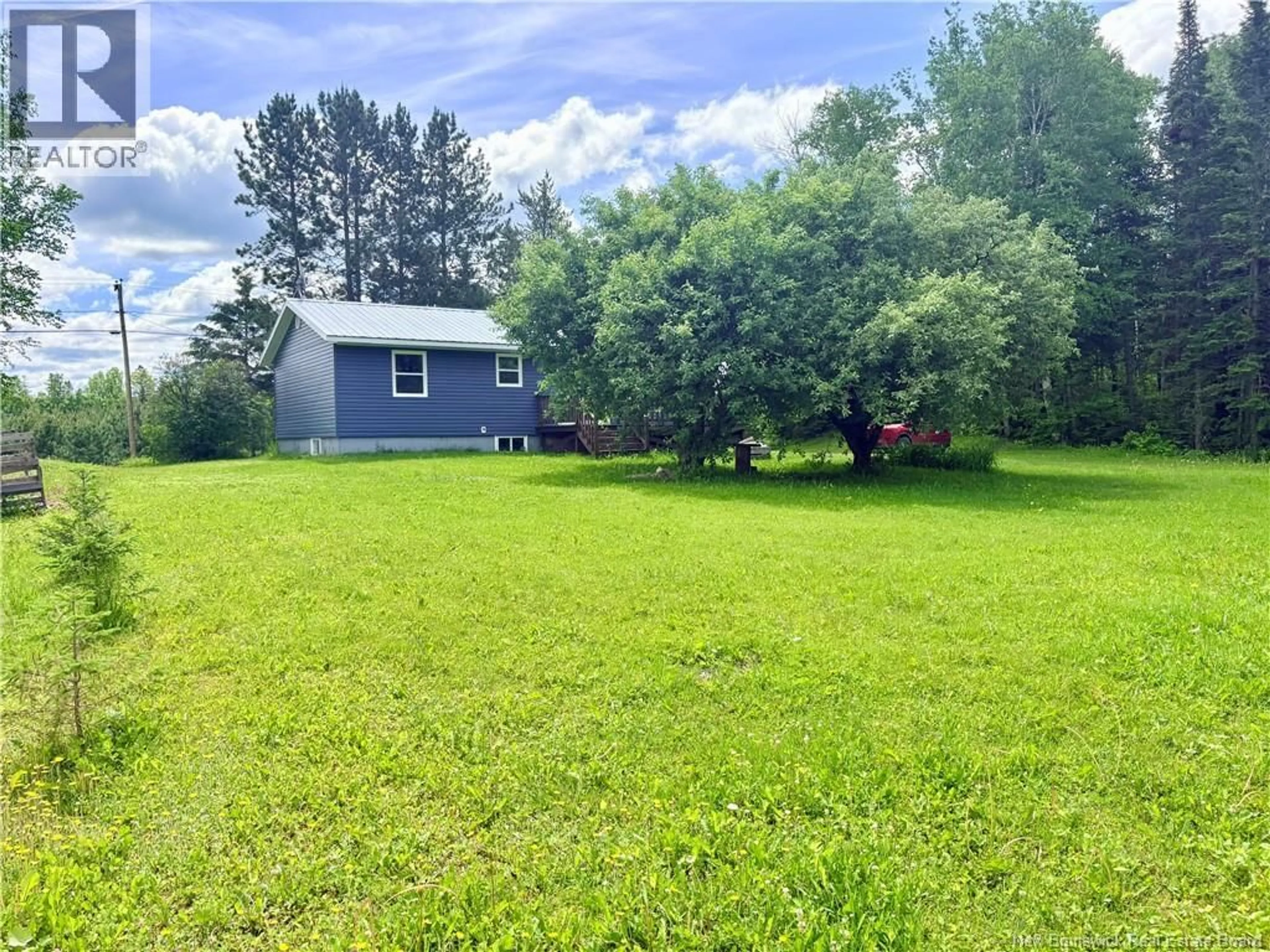 A pic from outside/outdoor area/front of a property/back of a property/a pic from drone, water/lake/river/ocean view for 193 ROUTE 385, Weaver New Brunswick E7G3M8