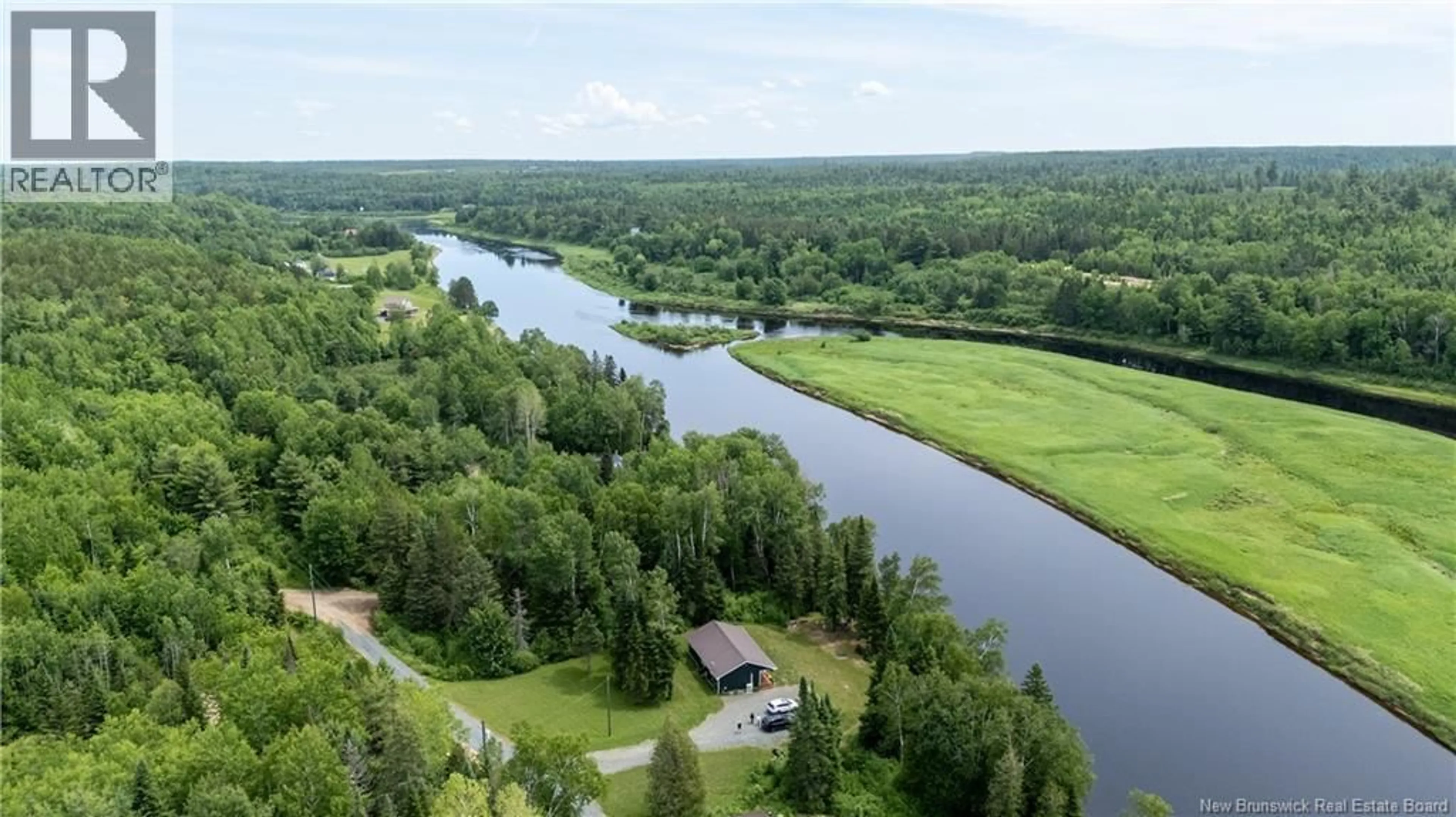 A pic from outside/outdoor area/front of a property/back of a property/a pic from drone, water/lake/river/ocean view for 360 HOWARD ROAD, Upper Blackville New Brunswick E9B2K6