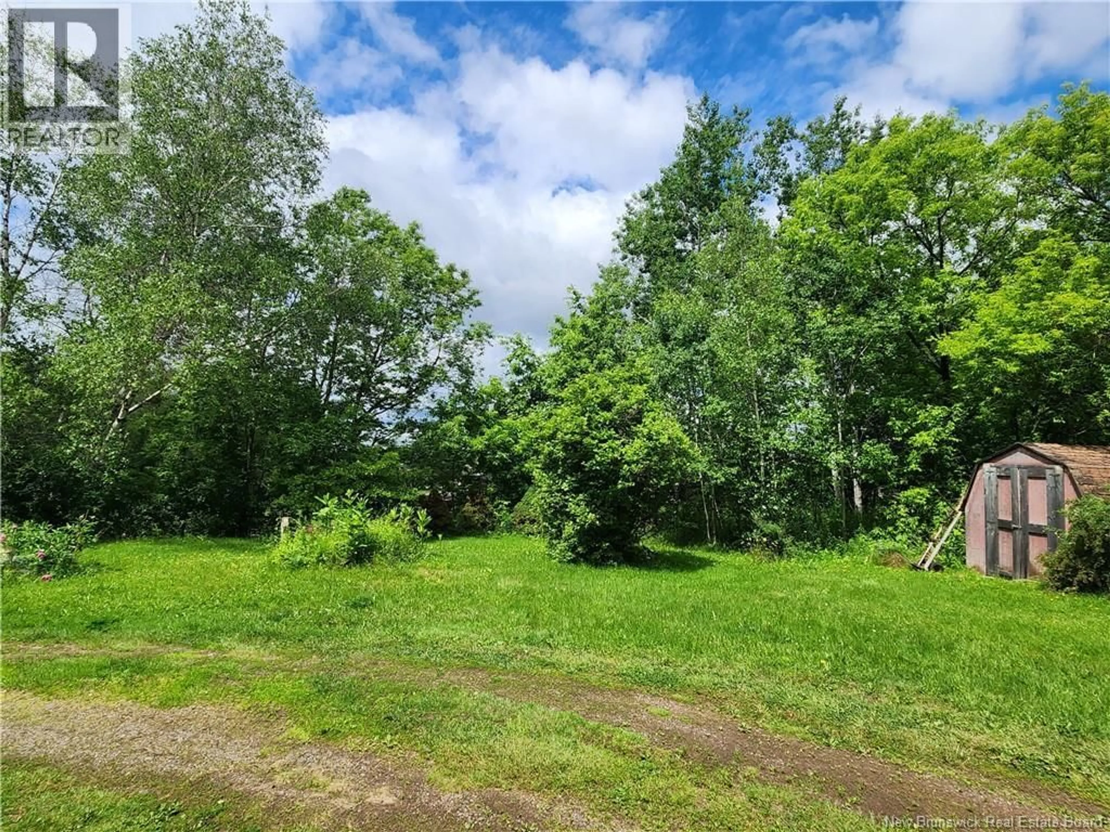 A pic from outside/outdoor area/front of a property/back of a property/a pic from drone, forest/trees view for 54 SHAW STREET, Chipman New Brunswick E4A2H5