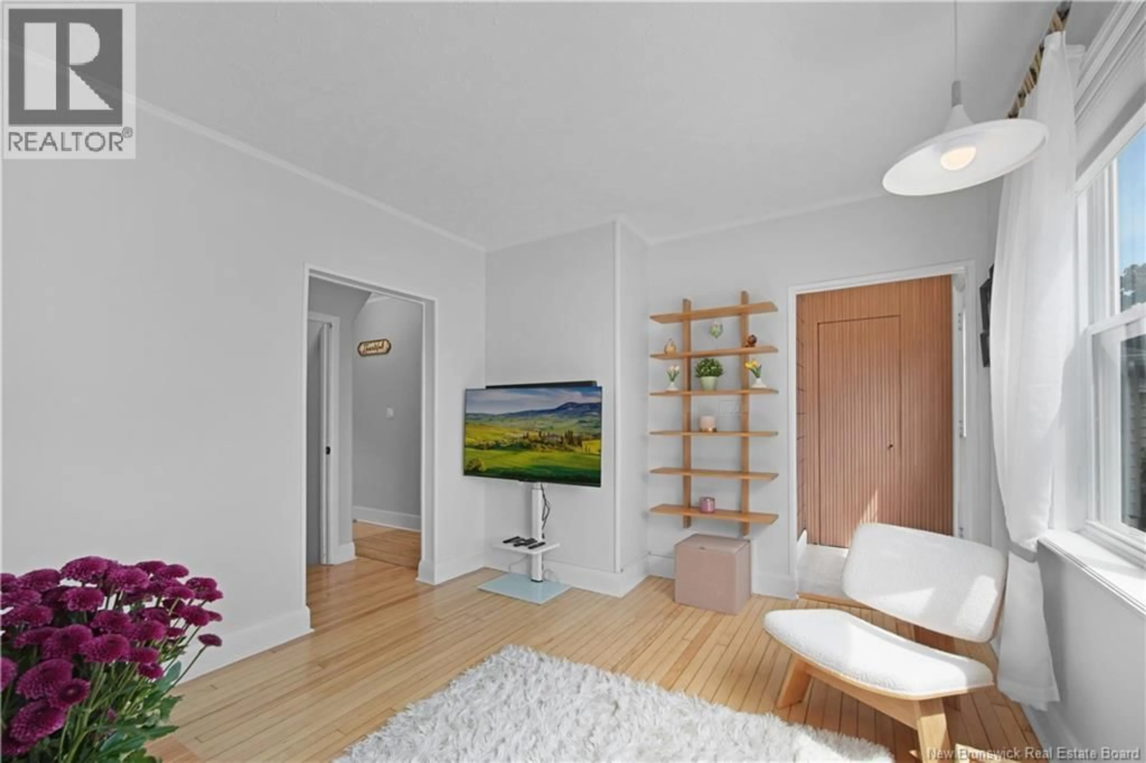 Living room with furniture, wood/laminate floor for 433 ARGYLE STREET, Saint John New Brunswick E2M3A8