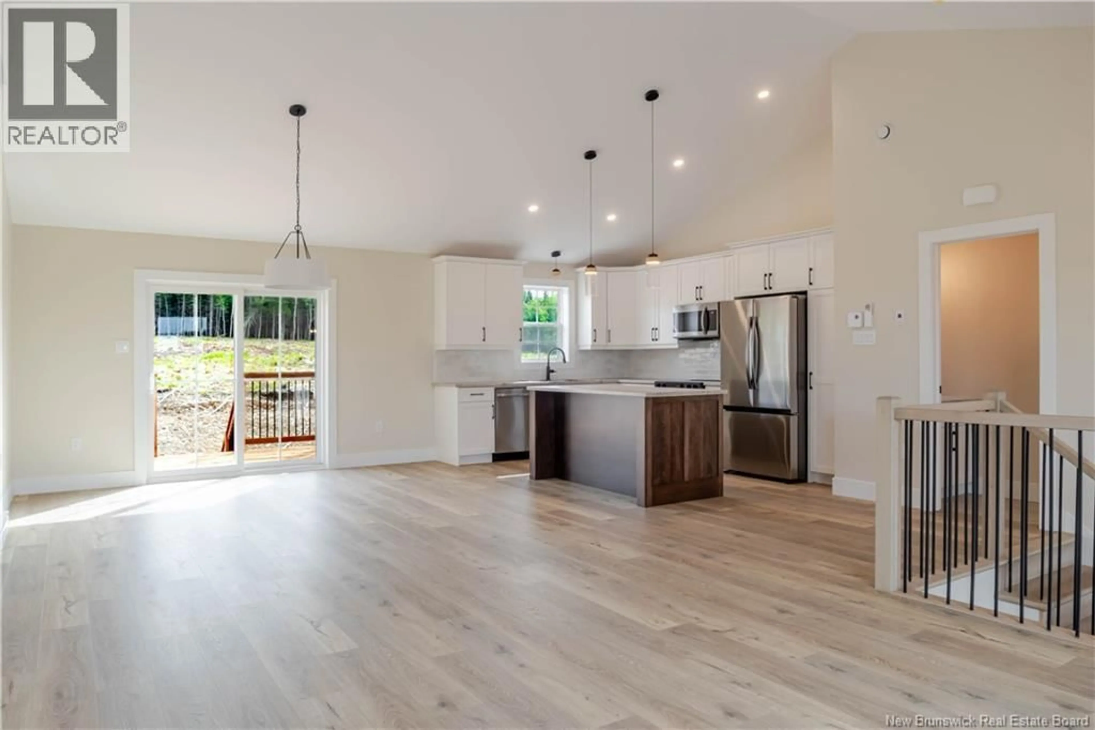 Open concept kitchen, wood/laminate floor for 116 AIDEN STREET, Fredericton New Brunswick E3G4C8