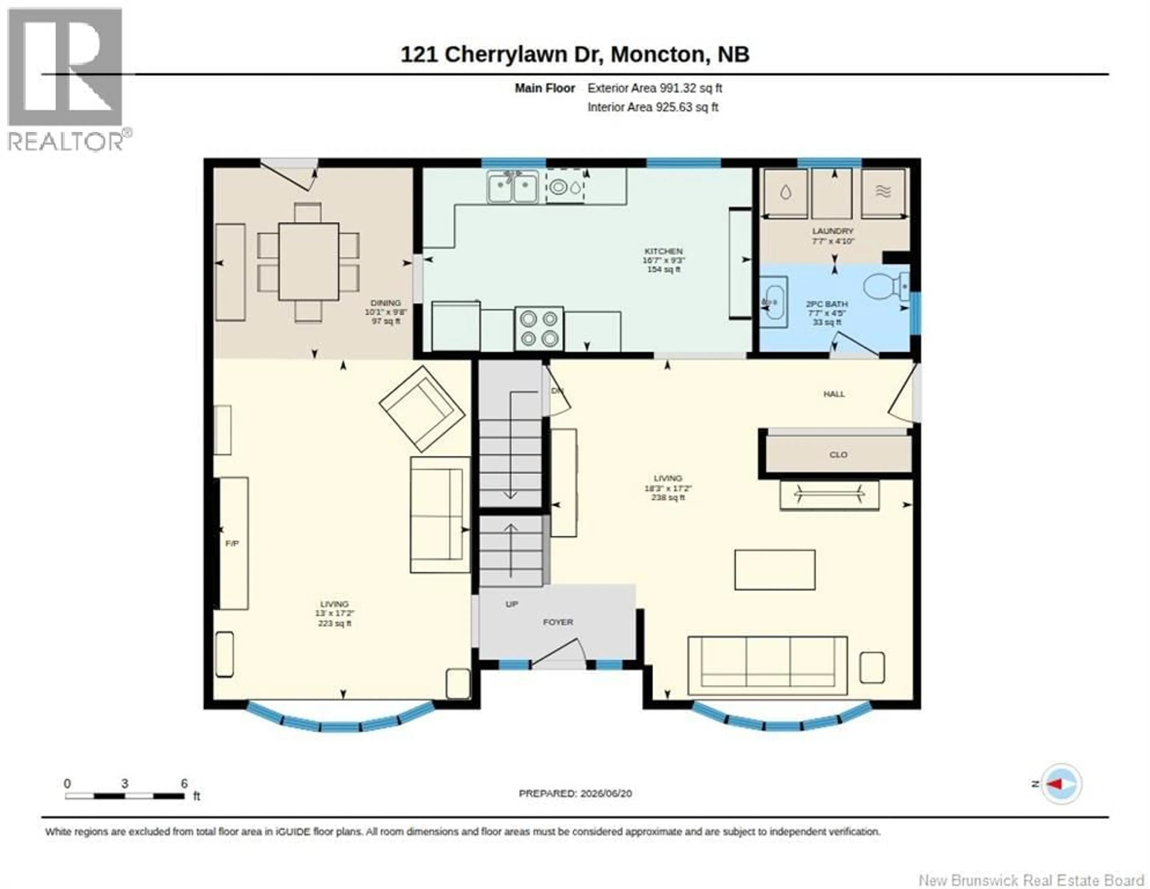 Floor plan for 121 CHERRYLAWN DRIVE, Moncton New Brunswick E1G2L5