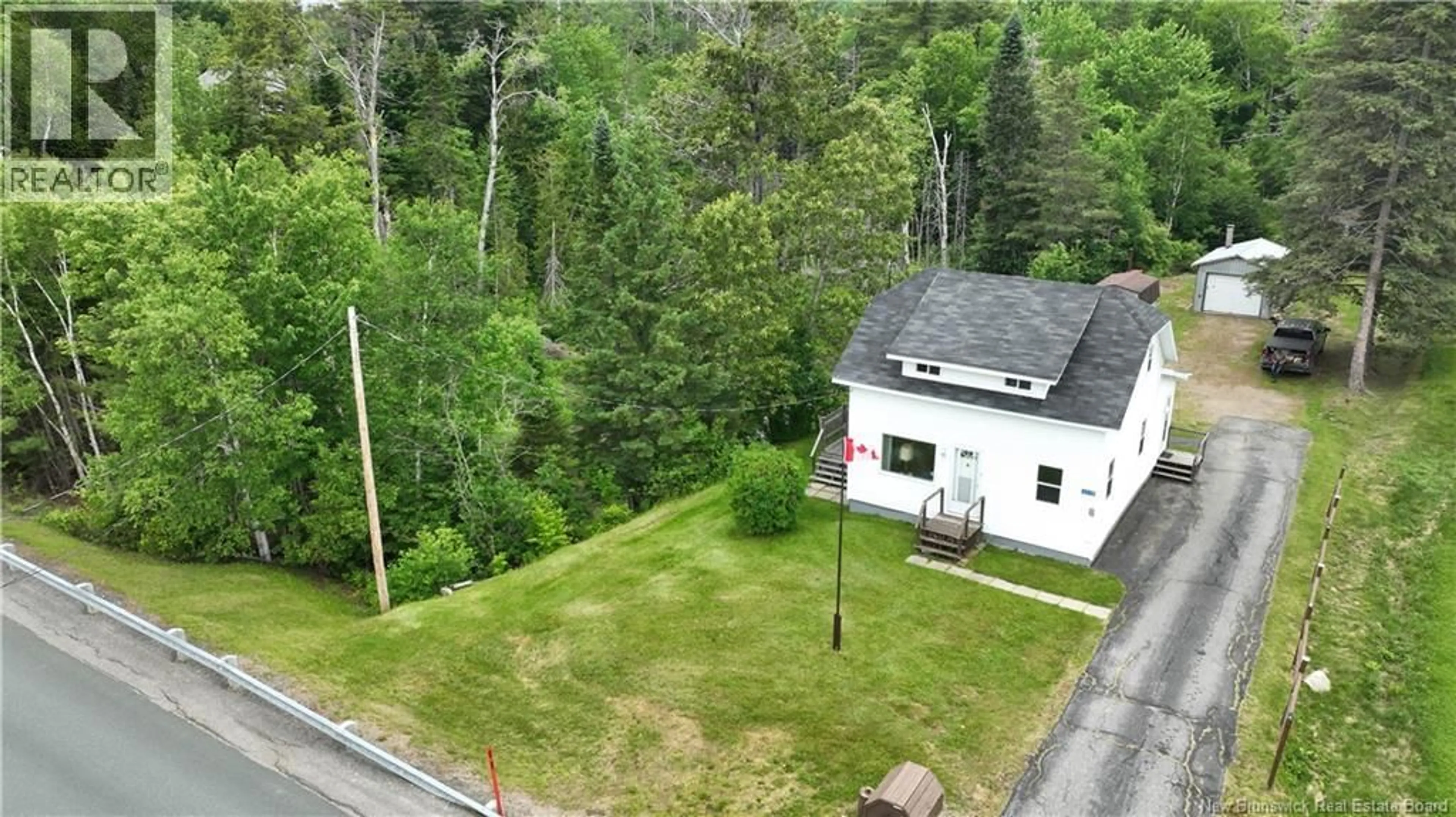 A pic from outside/outdoor area/front of a property/back of a property/a pic from drone, unknown for 4849 HWY 108, Millerton New Brunswick E1V5B9