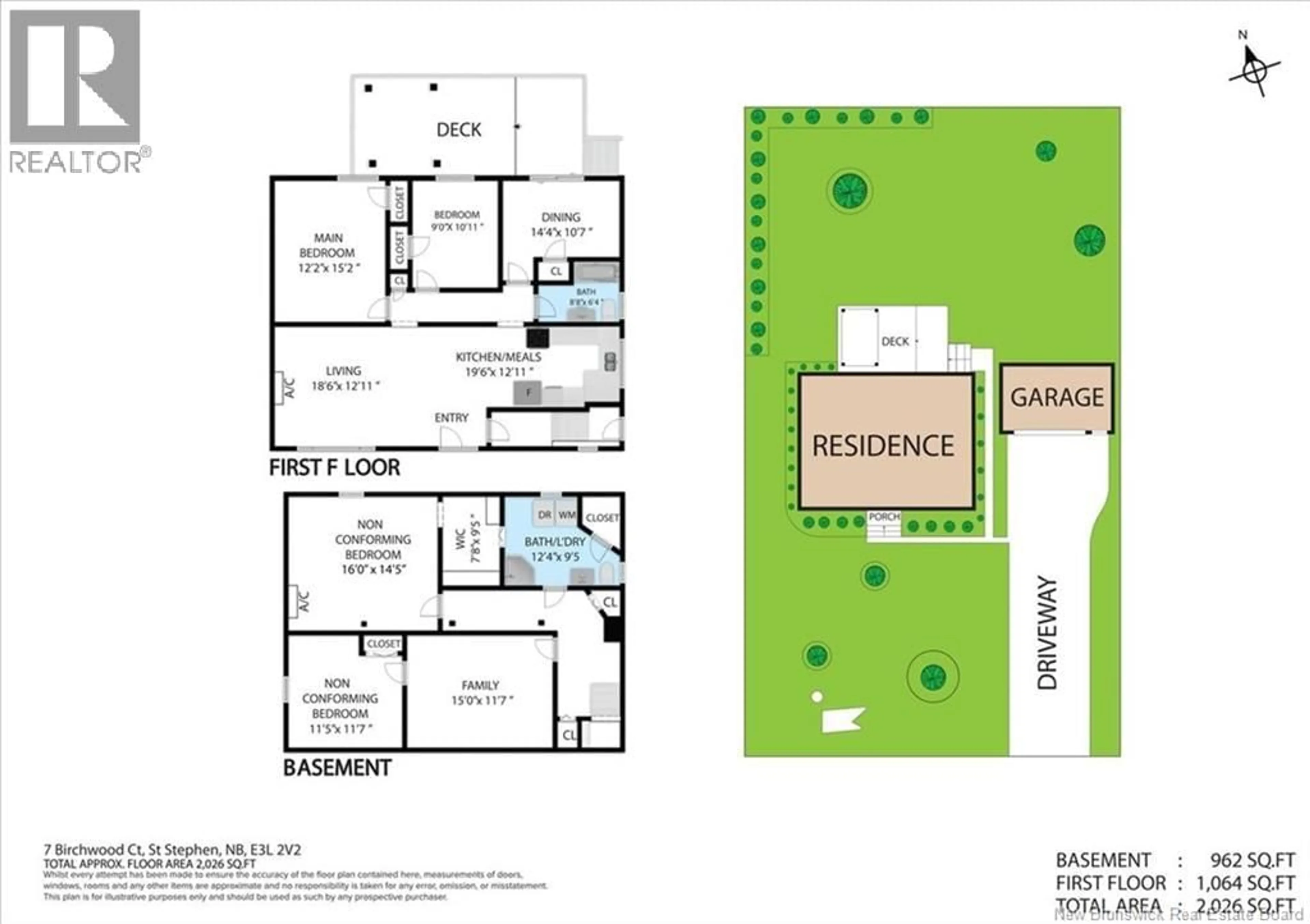 Floor plan for 7 BIRCHWOOD COURT, St. Stephen New Brunswick E3L2V2