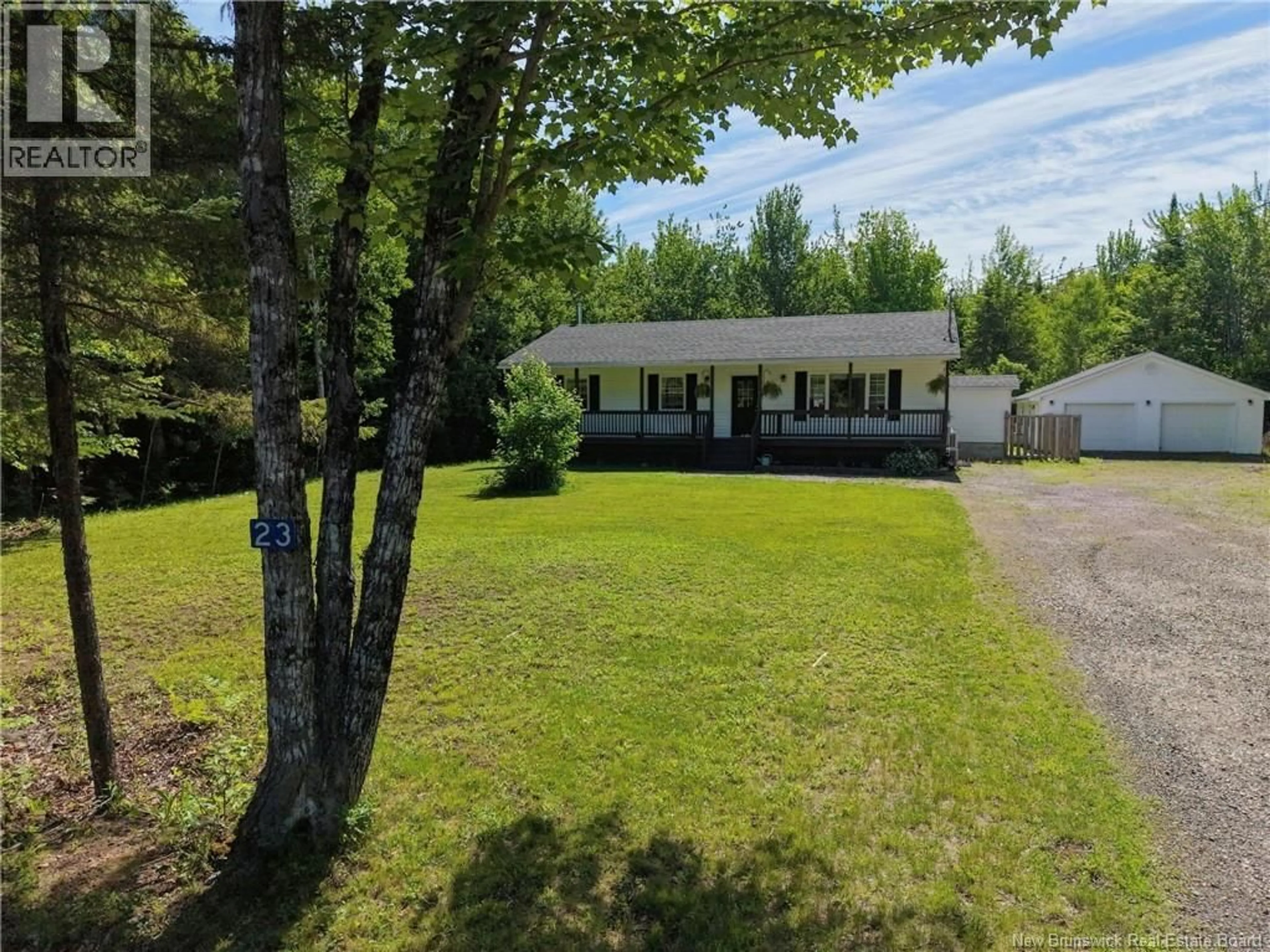 A pic from outside/outdoor area/front of a property/back of a property/a pic from drone, unknown for 23 MAPLEWOOD DRIVE, Rusagonis New Brunswick E3B7Y9