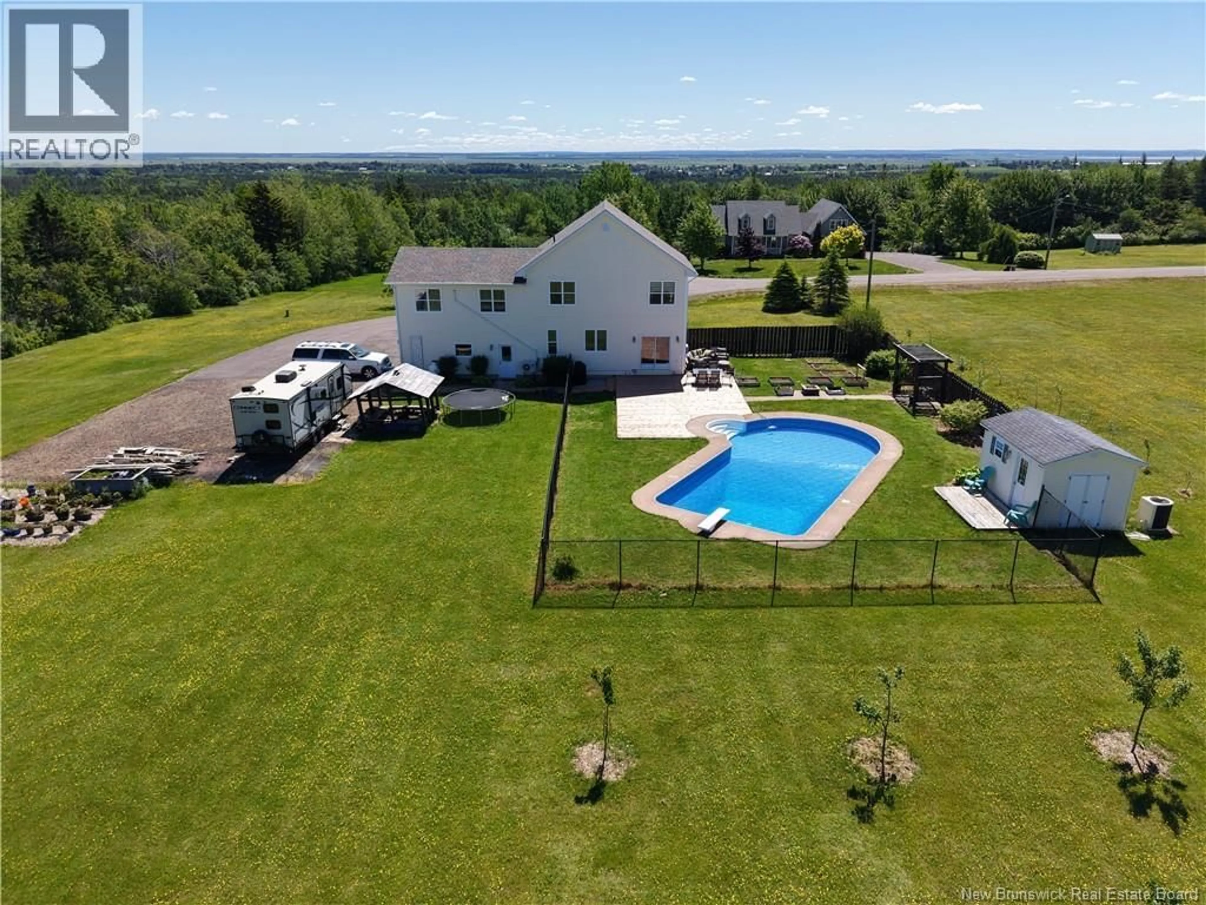 A pic from outside/outdoor area/front of a property/back of a property/a pic from drone, water/lake/river/ocean view for 17 SUNRISE RIDGE ROAD, Sackville New Brunswick E4L4S4