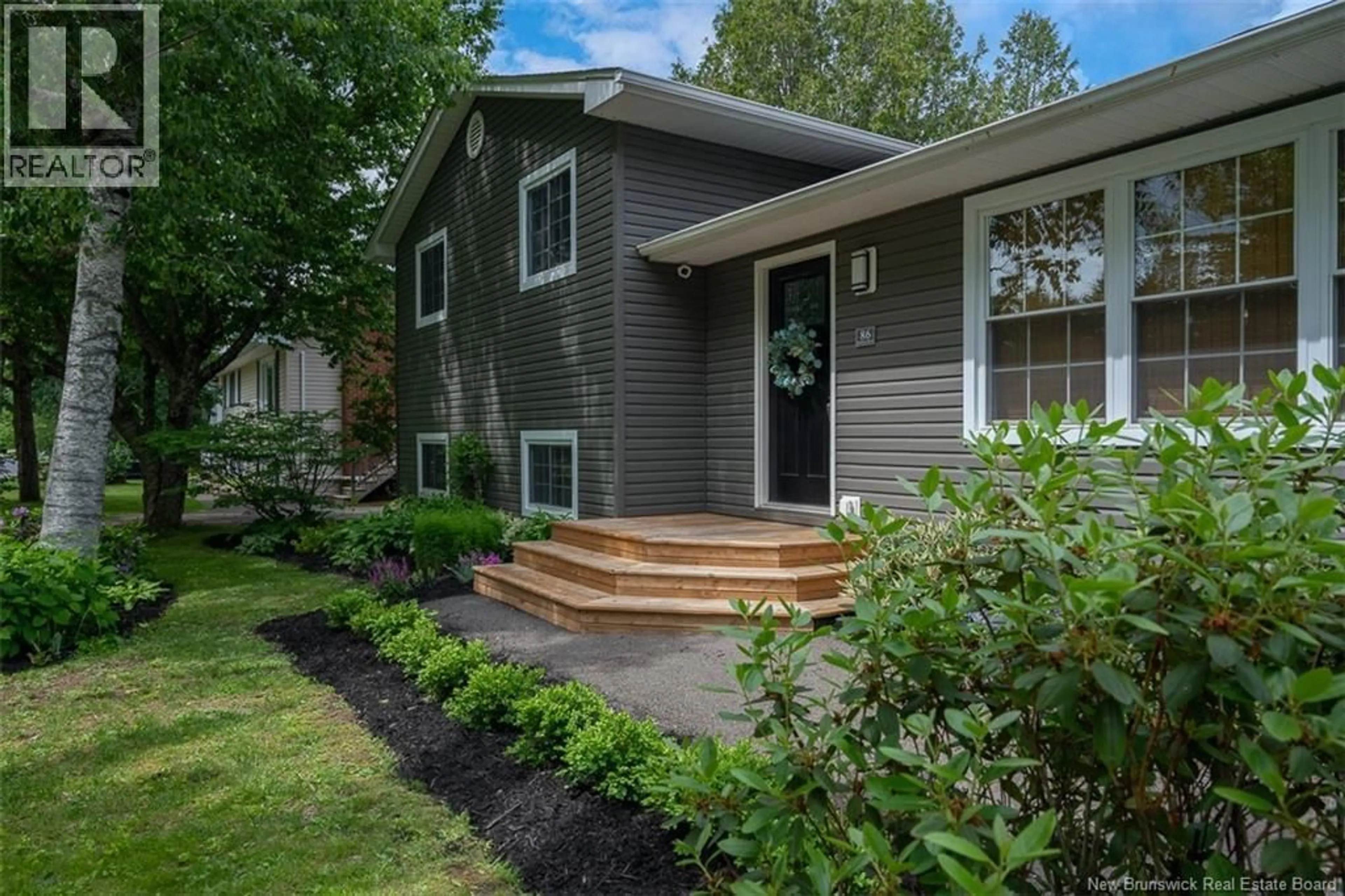 Home with vinyl exterior material, street for 86 BERKLEY DRIVE, New Maryland New Brunswick E3C1C4