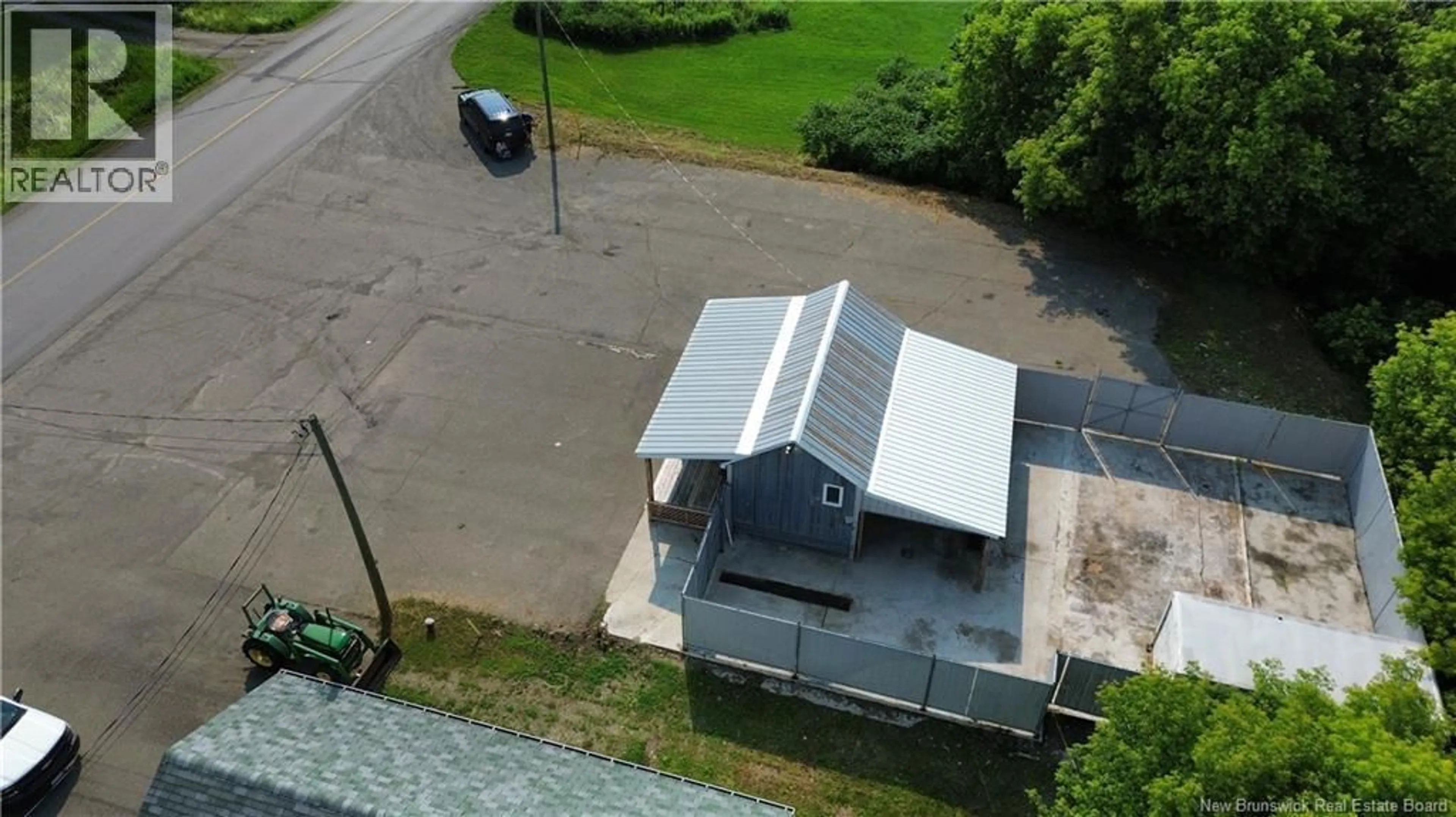 A pic from outside/outdoor area/front of a property/back of a property/a pic from drone, street for 9799 ROUTE 105, Beechwood New Brunswick E7J1W2