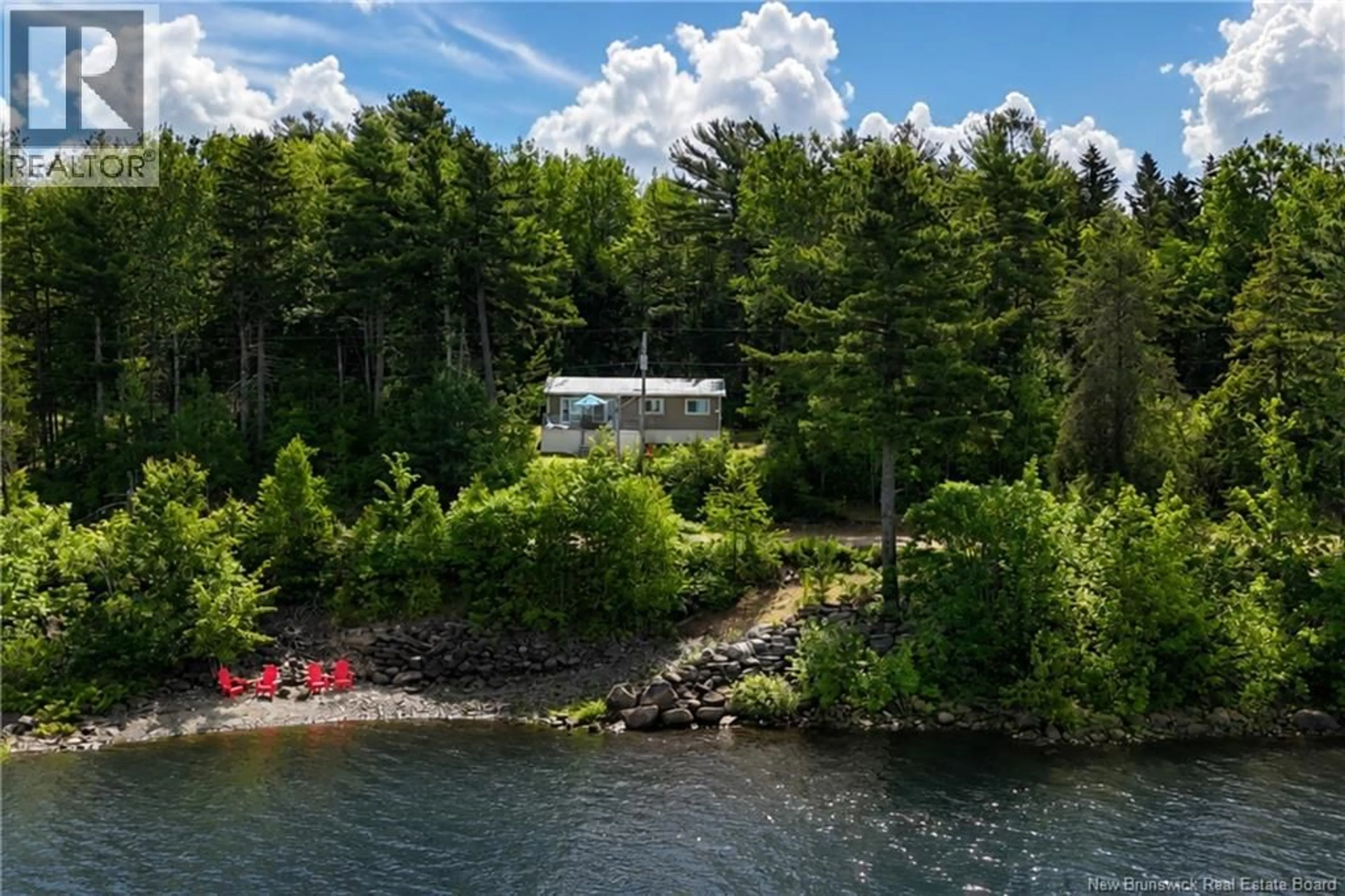 A pic from outside/outdoor area/front of a property/back of a property/a pic from drone, water/lake/river/ocean view for 600 CRAFTS COVE ROAD, Wickham New Brunswick E5T4E7