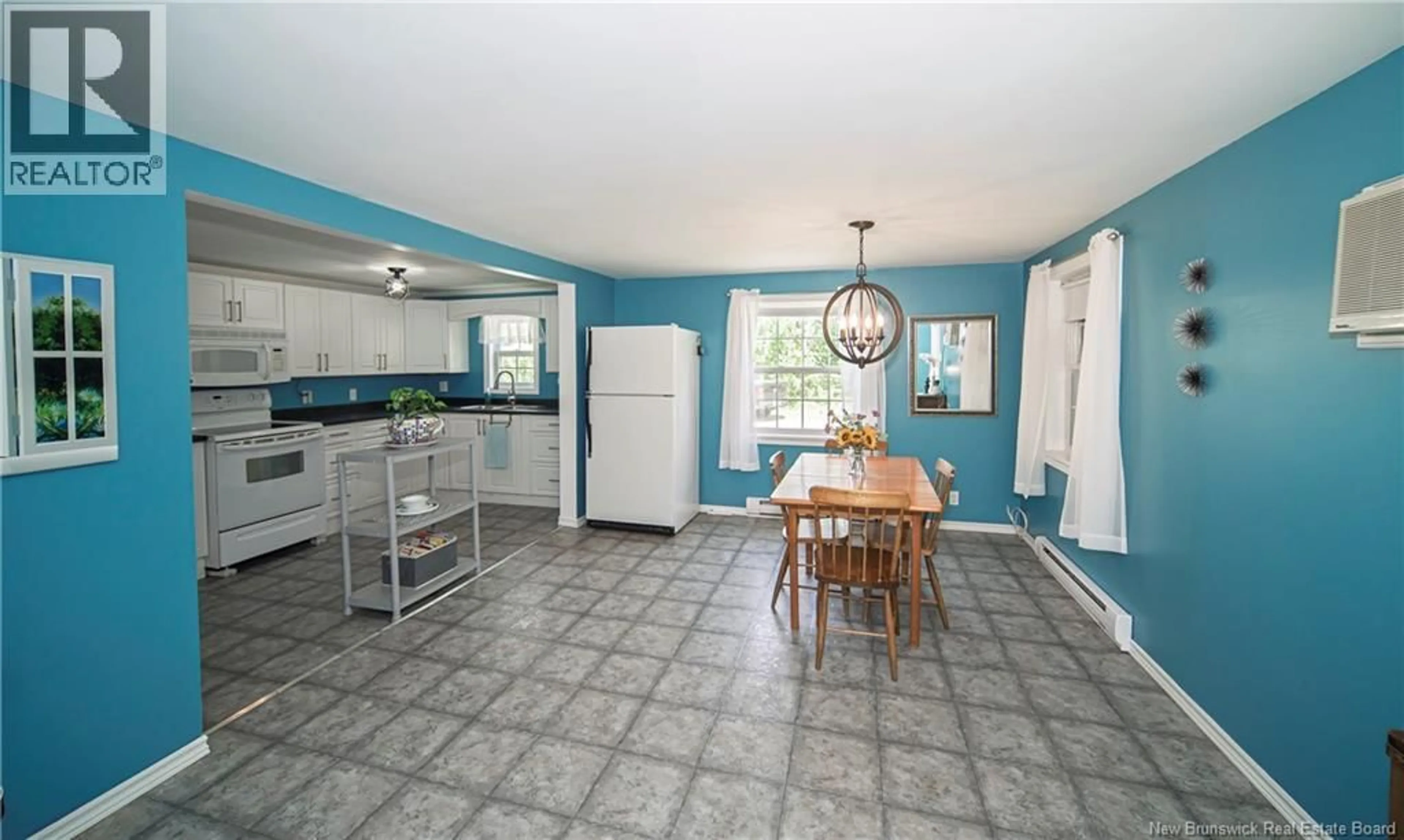 Open concept kitchen, ceramic/tile floor for 18 HAZELTON ROAD, Doaktown New Brunswick E9C1N6