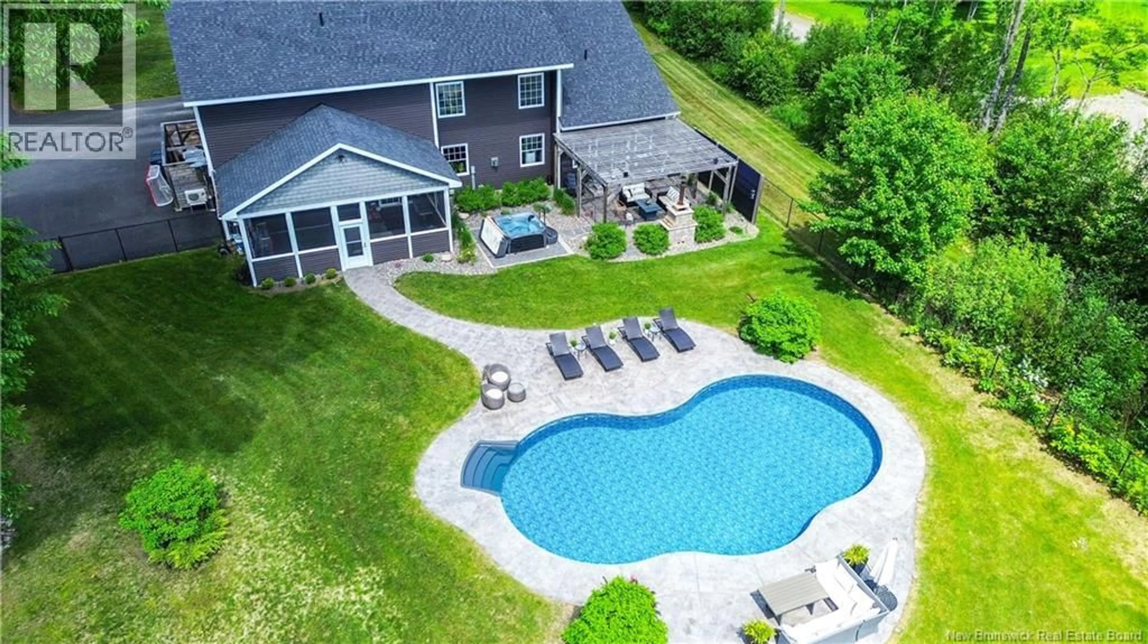 A pic from outside/outdoor area/front of a property/back of a property/a pic from drone, water/lake/river/ocean view for 15 KORS LANE, Lower Saint Marys New Brunswick E3A5V6